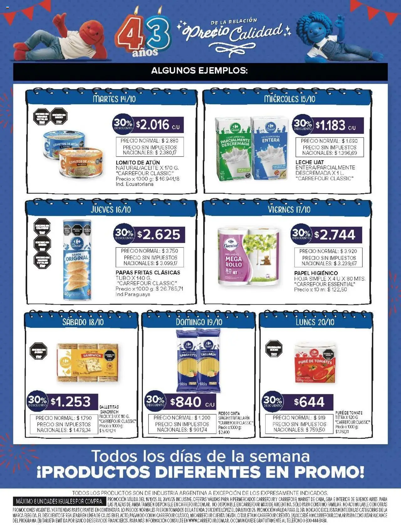 Carrefour ofertas │ válido desde el 14.10.2025 | Página: 39 | Productos: Tomate, Pala, Leche, Tomates