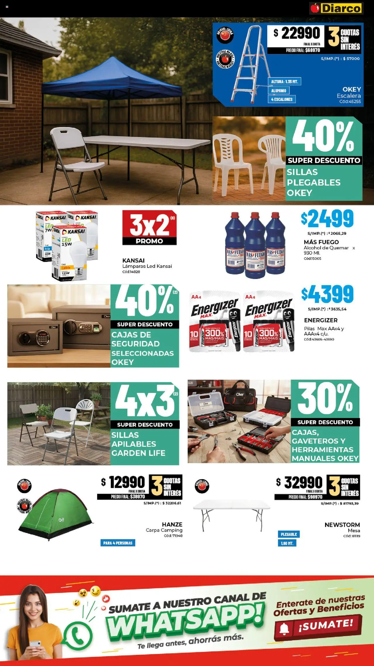 Diarco - Ofertas Gba │ válido desde el 29.09.2025 | Página: 21 | Productos: Escalera, Mesa, Pilas, Té
