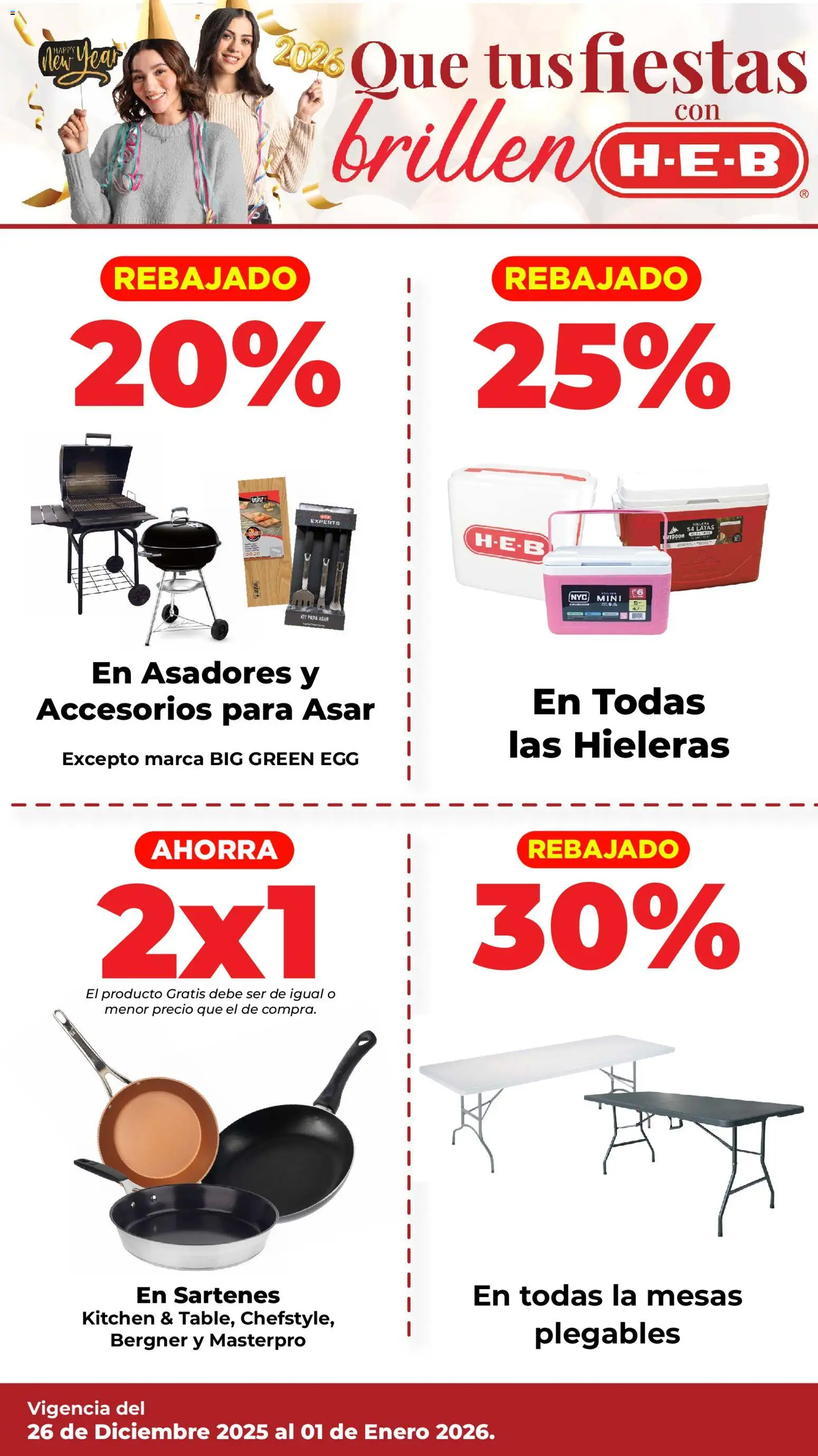 Nuevas ofertas de H-E-B válidas en toda la República Mexicana desde el 26.12.2025. ¡Encuentra las mejores ofertas en H-E-B folleto! | Página: 6 | Productos: Hielera