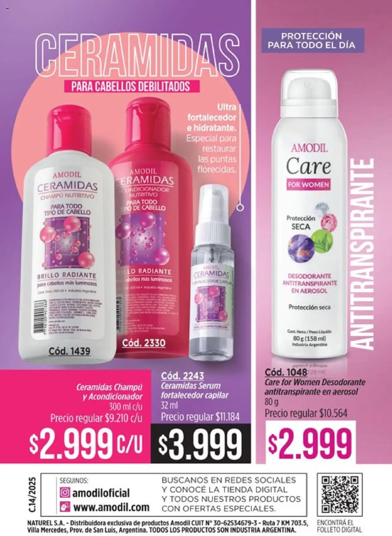Catálogo Amodil Campaña 14 │ válido desde el 19.08.2025 | Página: 164 | Productos: Serum, Champú, Desodorante, Antitranspirante