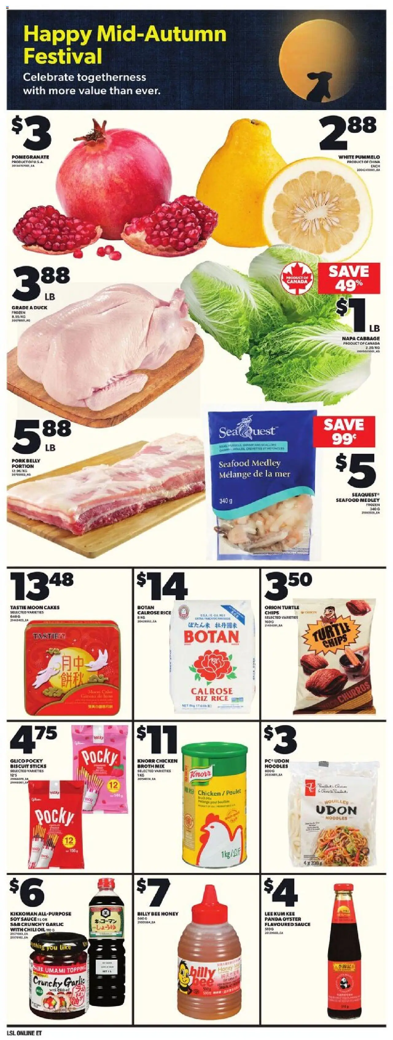 Loblaws flyer valid from 11.09.2025 | Page: 7 | Products: Rice, Noodles, Chips, Pork