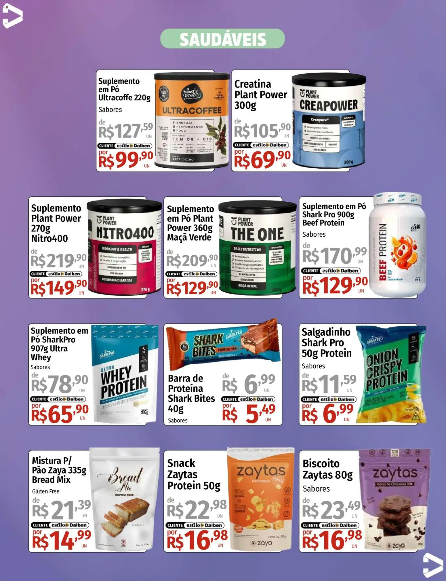 Supermercado Dalben Folheto - válido de 30.01.2026 | Página: 2 | Produtos: Creatina, Beterraba, Energético, Pão