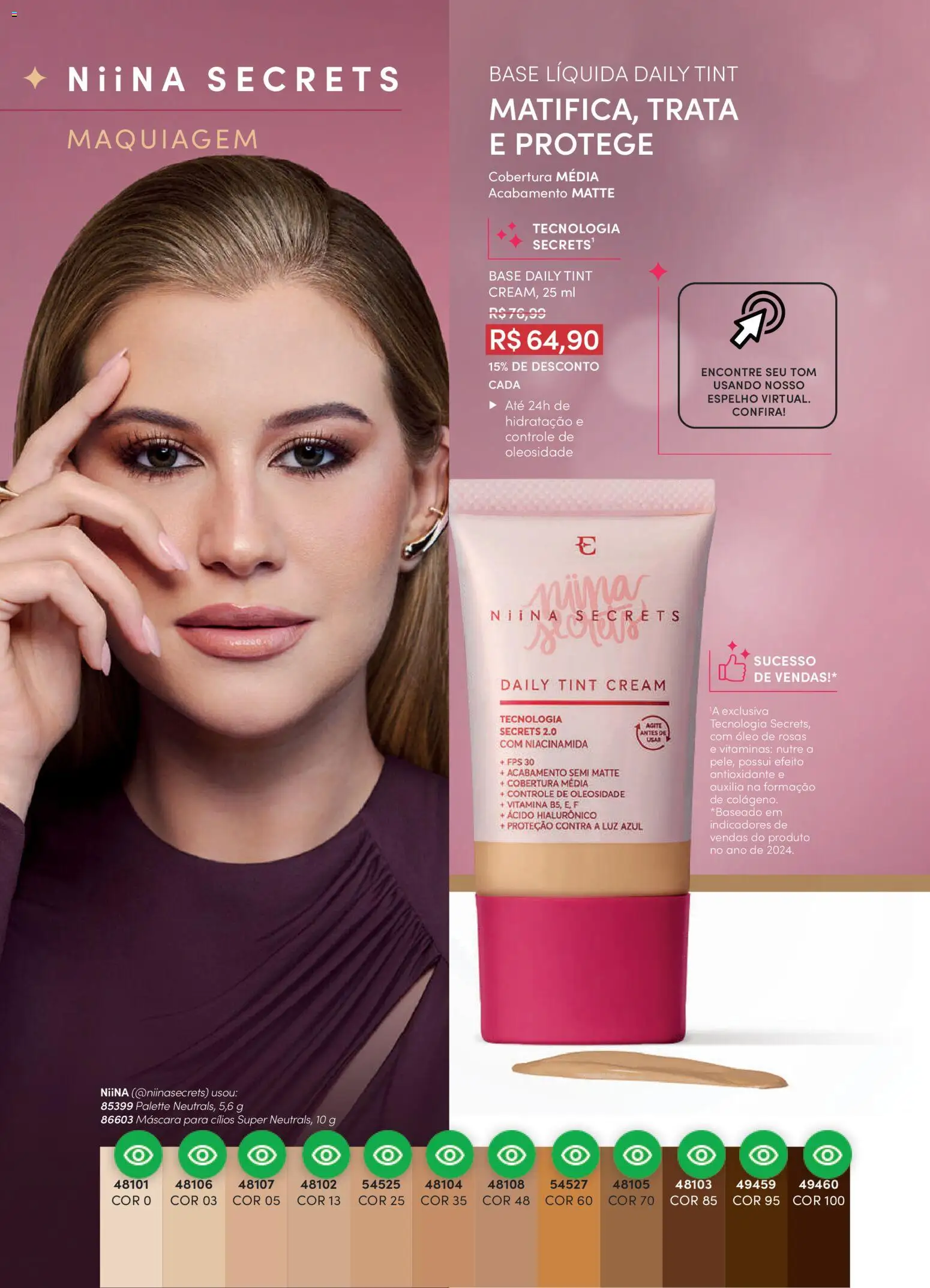 Eudora Folheto - válido de 11.03.2026 | Página: 104 | Produtos: Maquiagem, Máscara para cílios, Óleo, Espelho