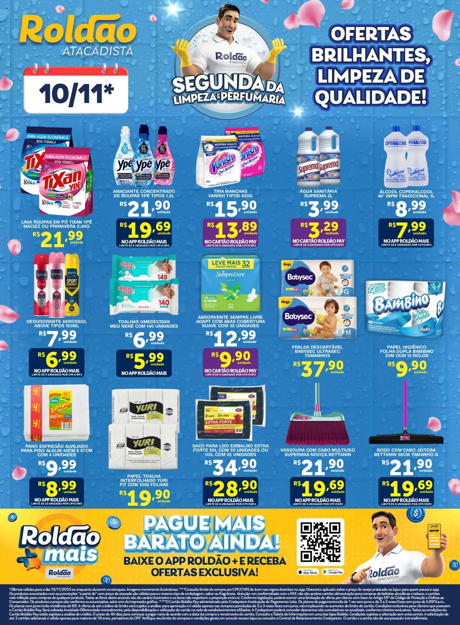 Roldão Folheto - válido de 10.11.2025 | Página: 1 | Produtos: Saco para lixo, Papel toalha, Base, Vanish