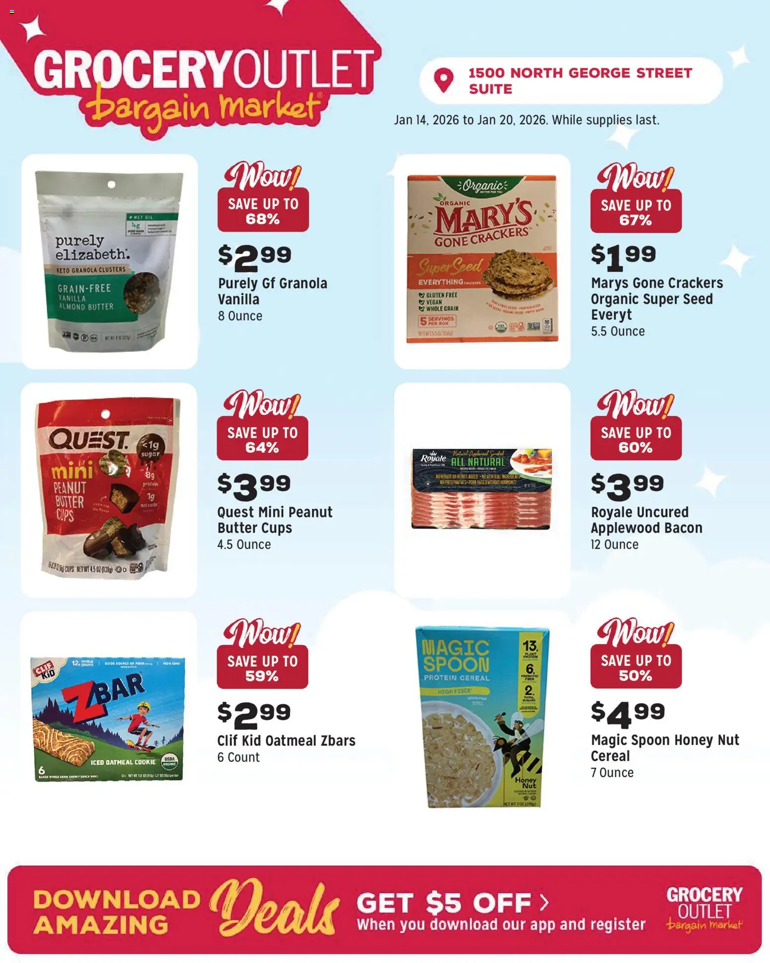 Grocery Outlet Weekly Ad - PA - valid from 14.01.2026 | Page: 5 | Products: Box, Butter, Sugar