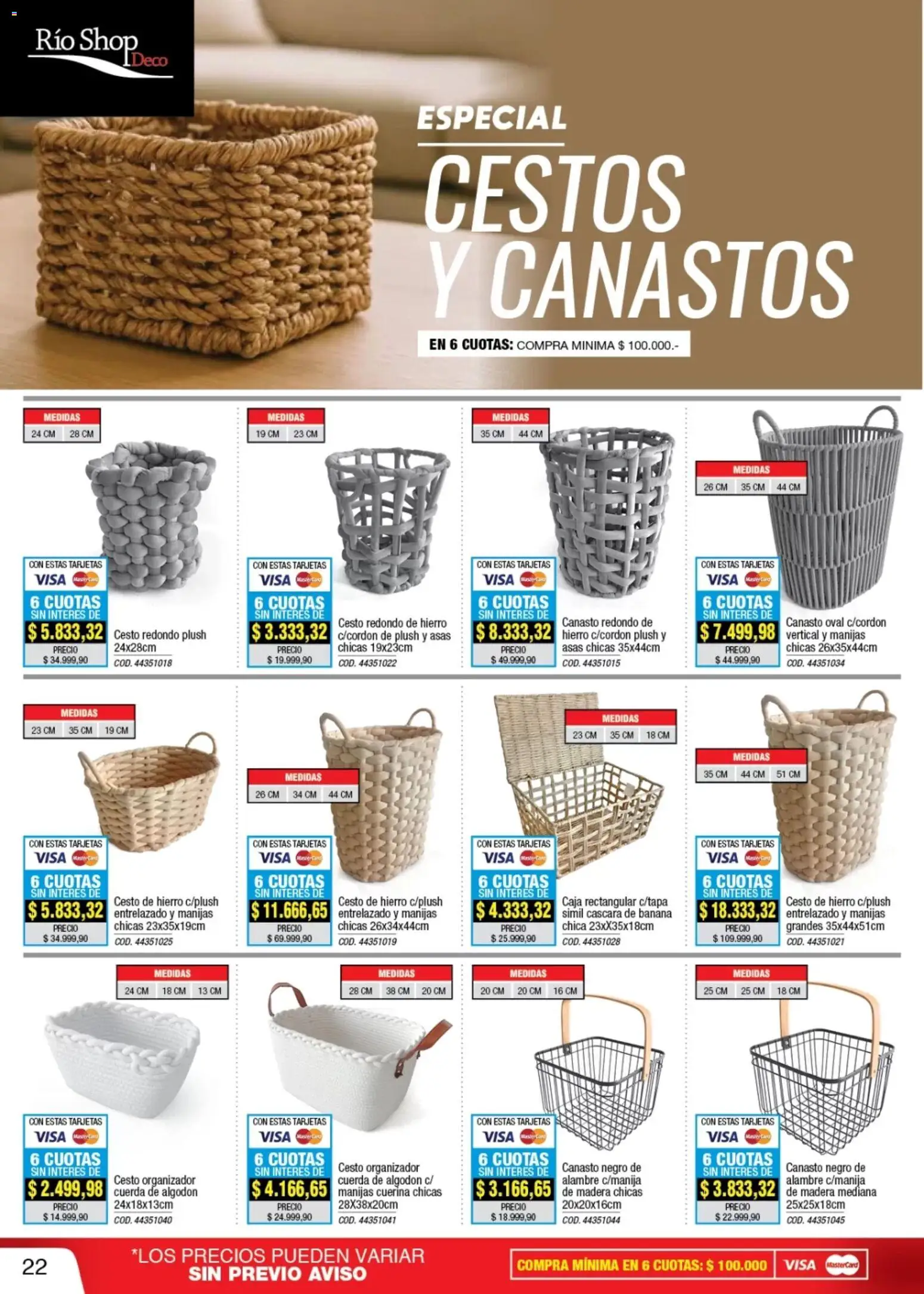 Río Shop Deco catálogo │ válido desde el 01.01.2026 | Página: 22 | Productos: Organizador, Algodón, Banana, Caja