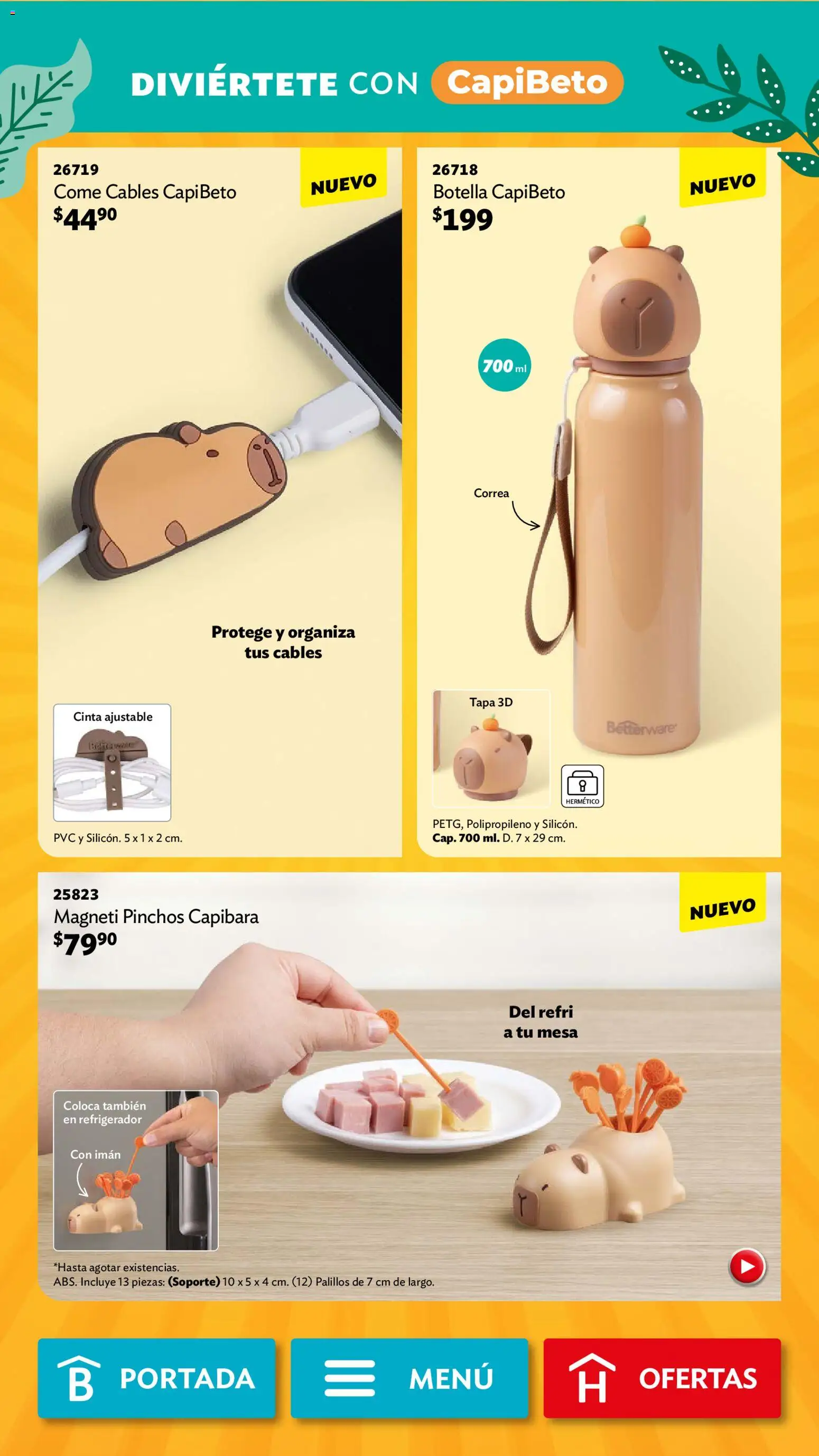 Nuevas ofertas de Betterware válidas en toda la República Mexicana desde el 05.01.2026. ¡Encuentra las mejores ofertas en Betterware campaña 1 2026! | Página: 110 | Productos: Refrigerador, Imán, Cinta, Mesa