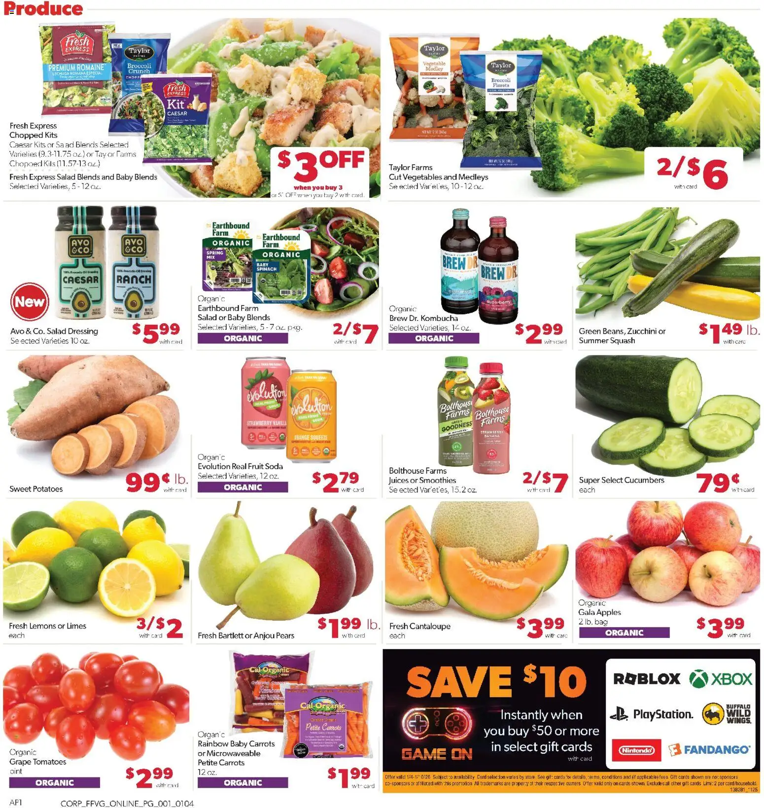 Family Fare Weekly Ad - MI - valid from 04.01.2026 | Page: 5 | Products: Spinach, Vegetables, Xbox, Nintendo
