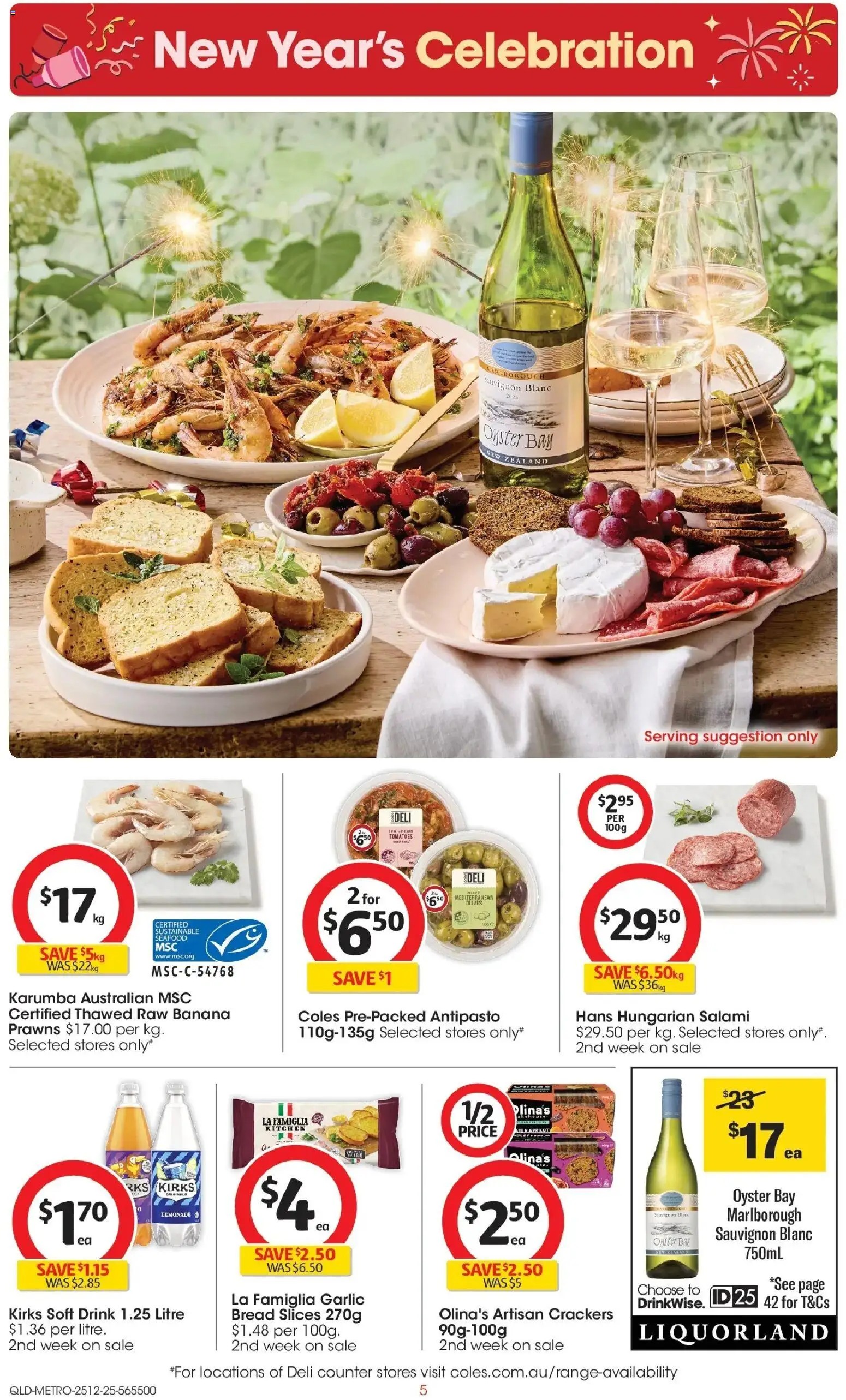 Coles catalogue - valid from 25.12.2025 | Page: 5 | Products: Tomatoes, Olives, Sustainable, Garlic