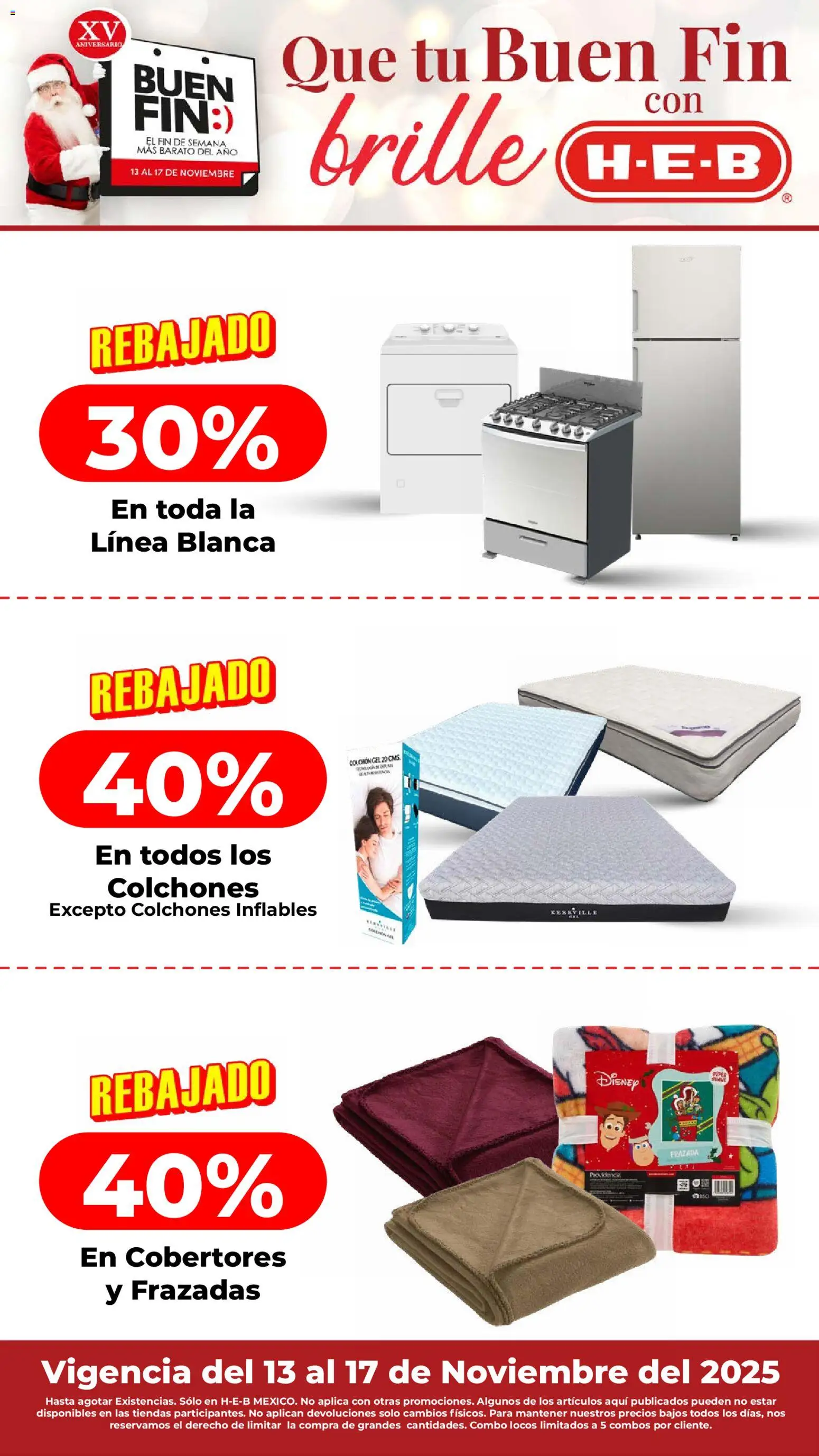 Nuevas ofertas de H-E-B válidas en toda la República Mexicana desde el 13.11.2025. ¡Encuentra las mejores ofertas en H-E-B Buen Fin! | Página: 20 | Productos: Colchón