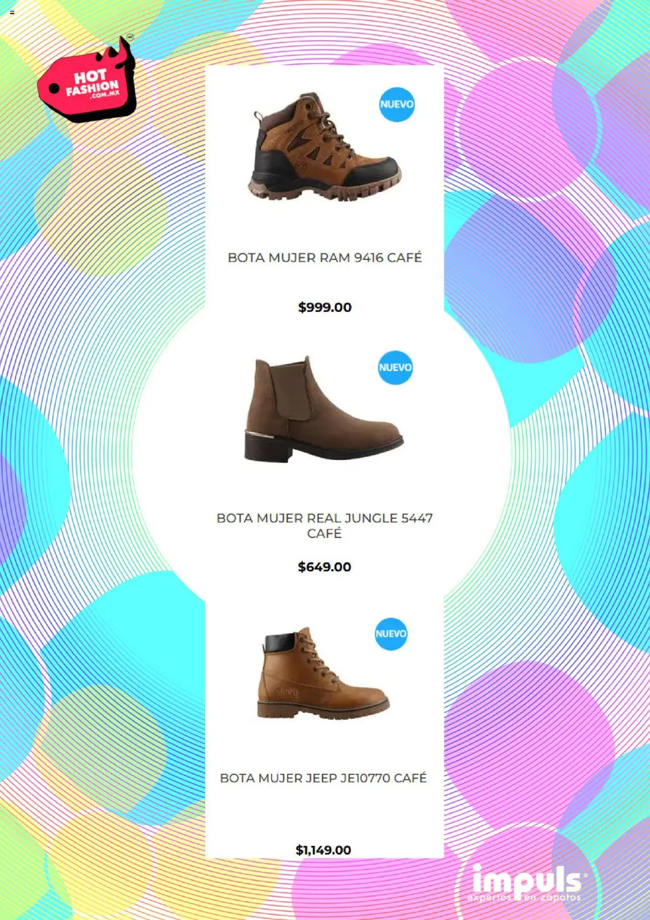 Nuevas ofertas de Impuls válidas en toda la República Mexicana desde el 11.08.2025. ¡Encuentra las mejores ofertas en Impuls - Hot Sale! | Página: 3 | Productos: Zapatos, Café