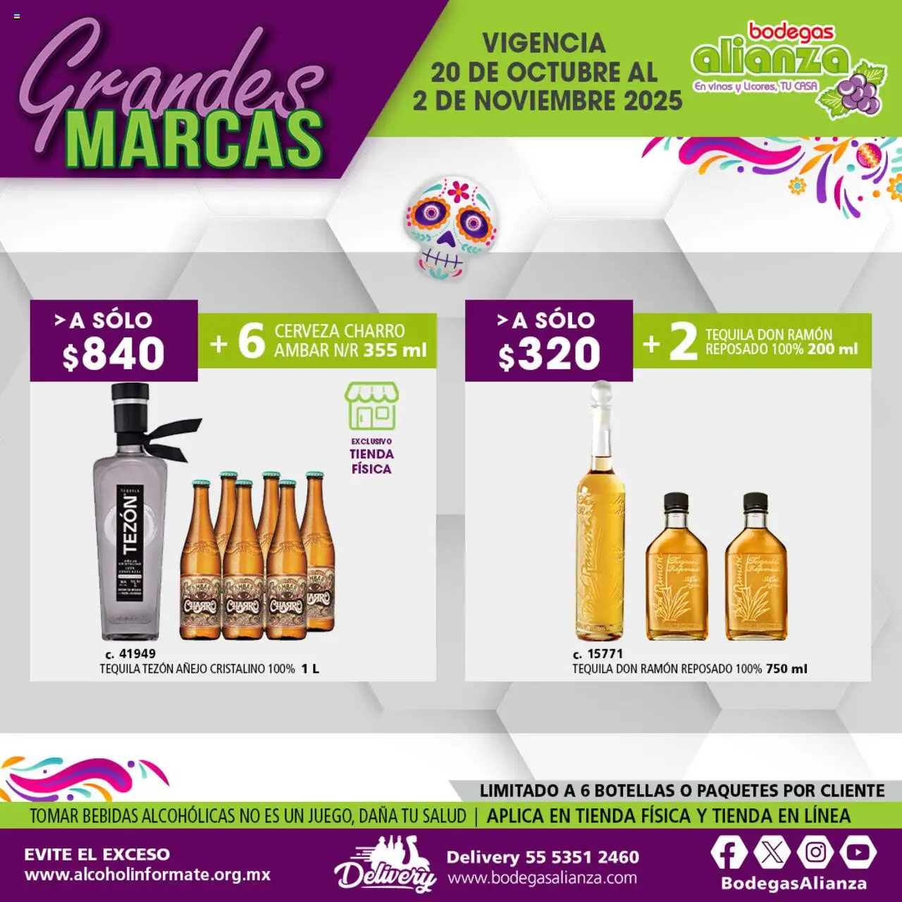 Nuevas ofertas de Bodegas Alianza válidas en toda la República Mexicana desde el 20.10.2025. ¡Encuentra las mejores ofertas en Bodegas Alianza catálogo Las ofertas de la semana! | Página: 17 | Productos: Cerveza, Tequila