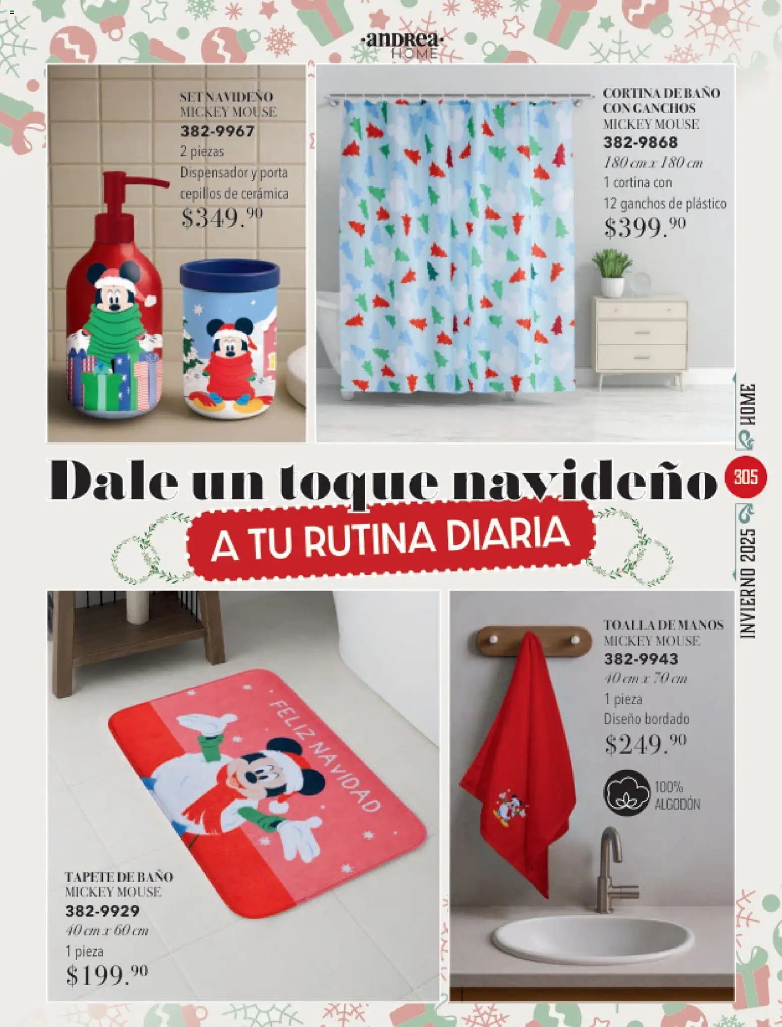 Nuevas ofertas de Andrea válidas en toda la República Mexicana desde el 26.11.2025. ¡Encuentra las mejores ofertas en Andrea catálogo Invierno! | Página: 305 | Productos: Toalla, Algodón, Baño, Tapete