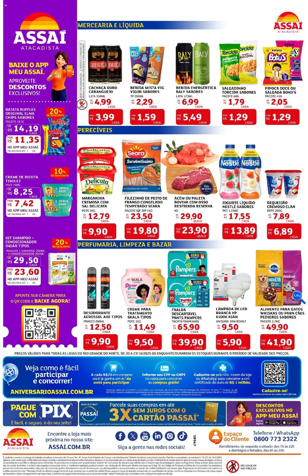 Assaí Atacadista Folheto - válido de 20.10.2025 | Página: 2 | Produtos: Desodorante, Caixa, Base, Batata