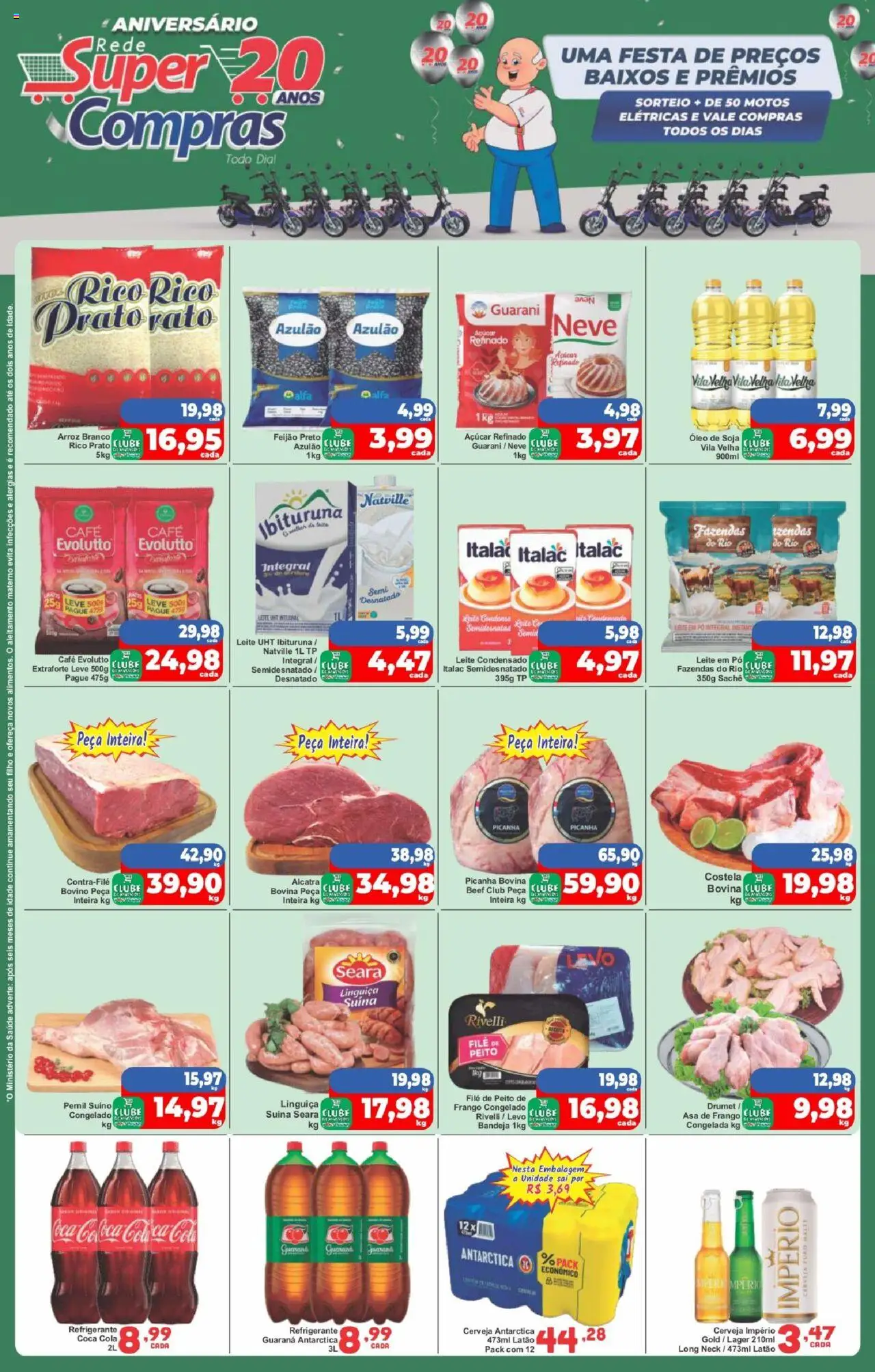 Rede Super Compras Folheto - válido de 15.08.2025 | Página: 1 | Produtos: Feijão, Cola, Linguiça, Refrigerante