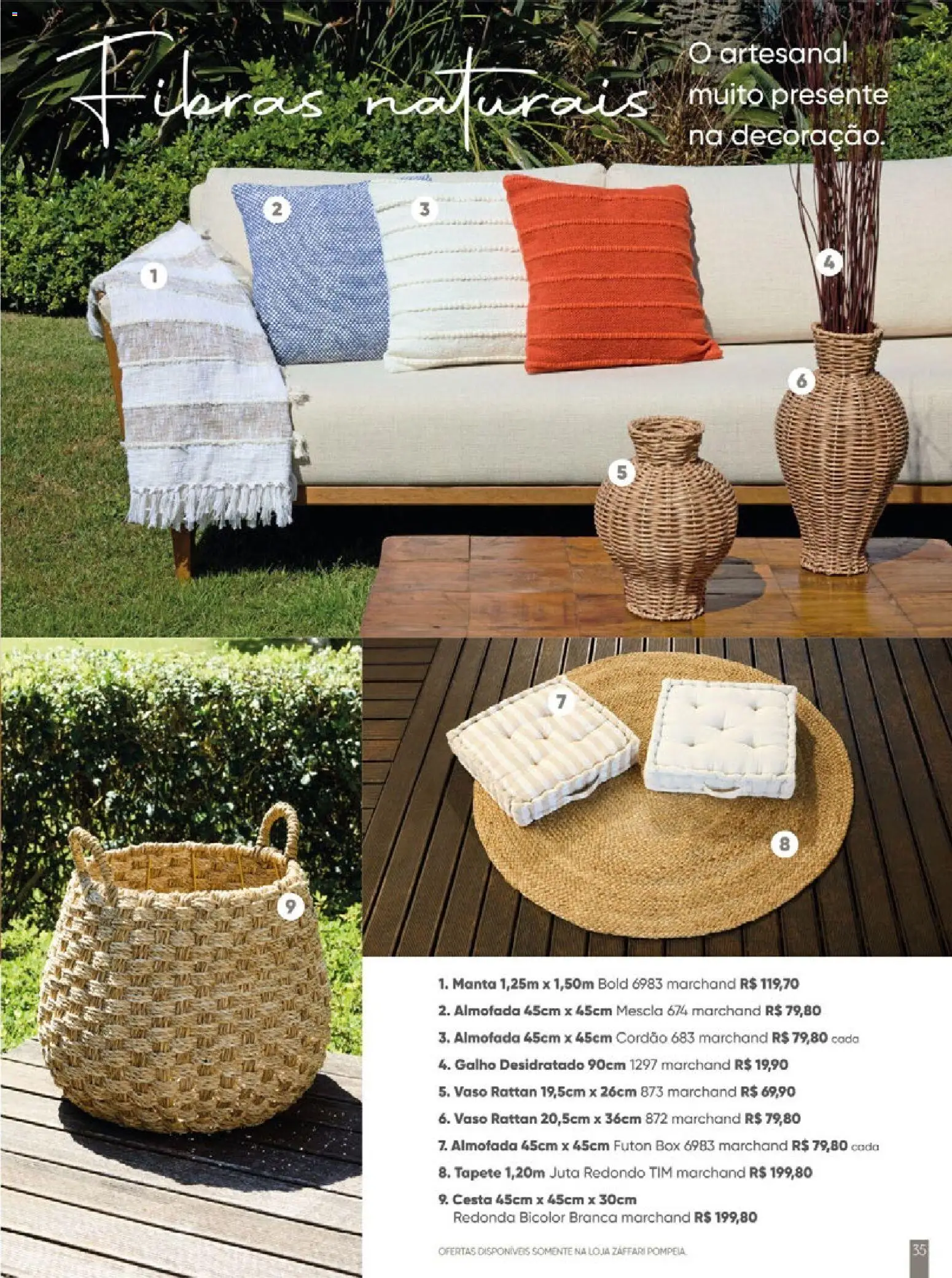 Zaffari Folheto - válido de 27.11.2025 | Página: 35 | Produtos: Almofada, Cesta, Tapete, Vaso