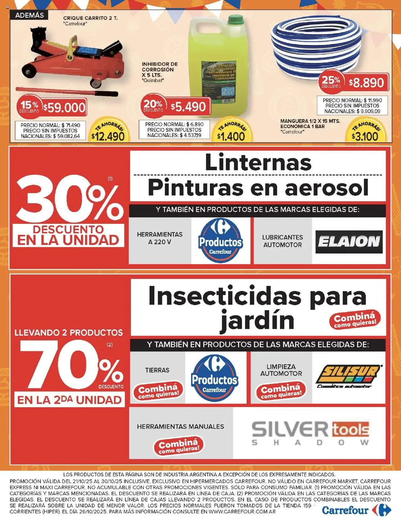 Carrefour ofertas - Salta │ válido desde el 21.10.2025 | Página: 15 | Productos: Caso, Sobre, Manguera, Té