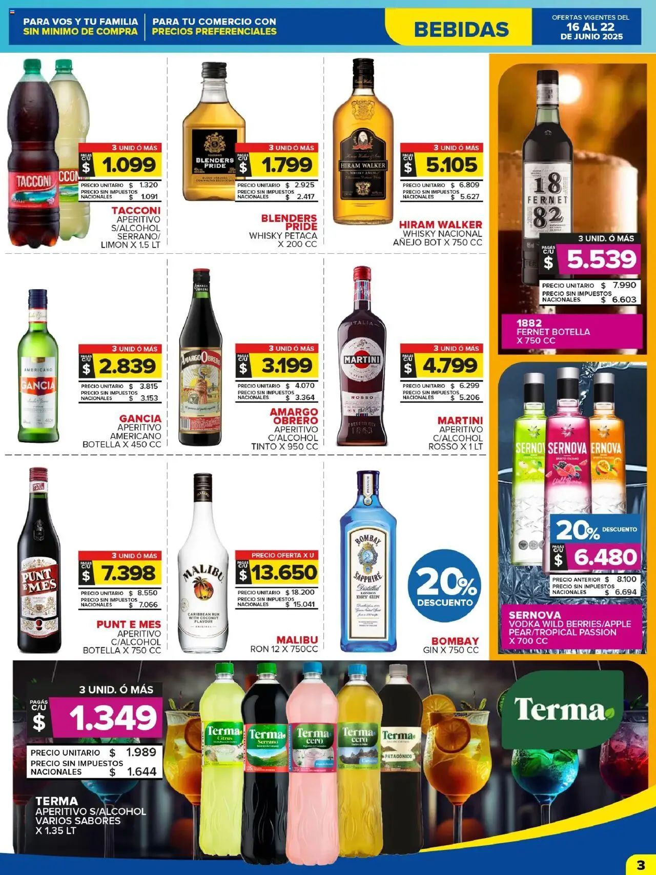 Carrefour Maxi catálogo │ válido desde el 16.06.2025 | Página: 3 | Productos: Vodka, Whisky, Botella, Gin