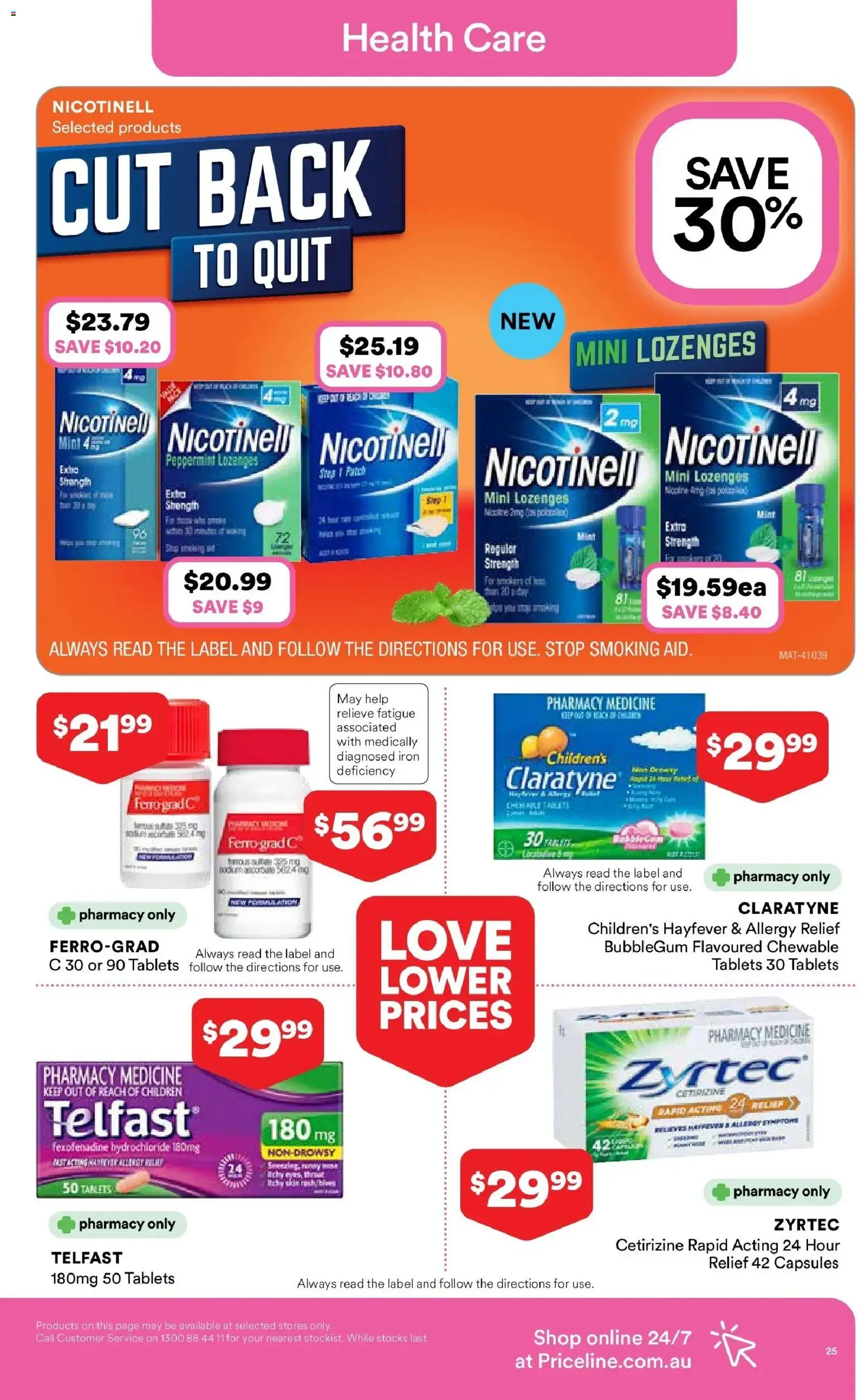 Priceline Pharmacy catalogue - valid from 01.12.2025 | Page: 25 | Products: Iron, Tablets, Allergy
