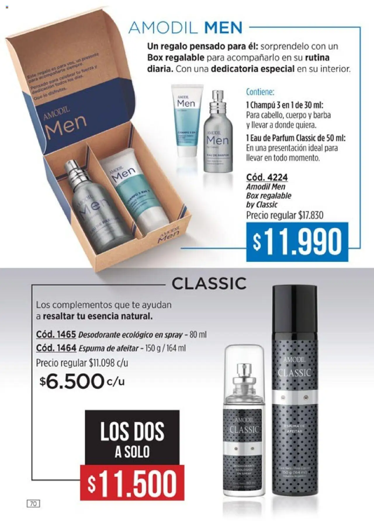 Catálogo Amodil Campaña 16 │ válido desde el 01.10.2025 | Página: 70 | Productos: Champú, Espuma de afeitar, Desodorante, Té