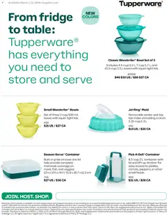 Preview of Tupperware weekly flyer from shop Tupperware valid from 01.03.2026