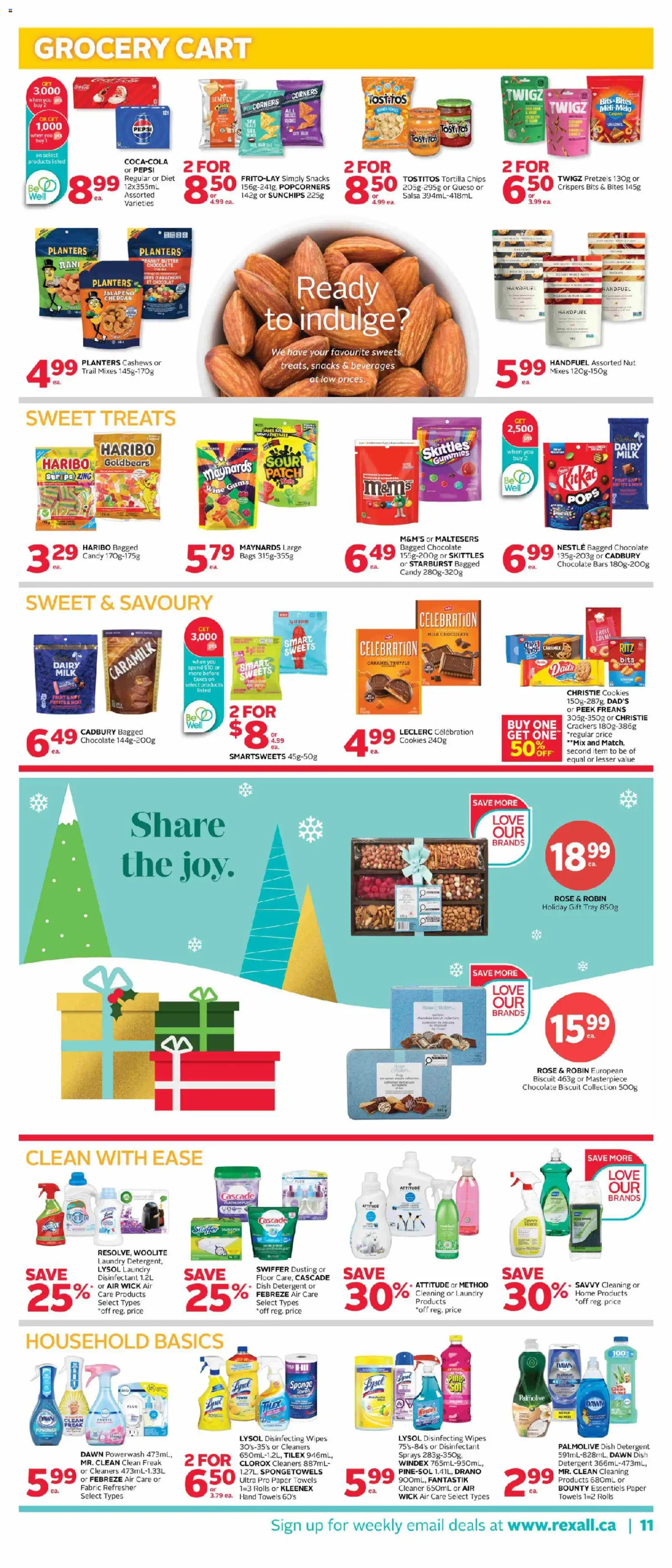 Rexall flyer valid from 19.12.2025 | Page: 16 | Products: Chips, Cookies, Detergent, Butter