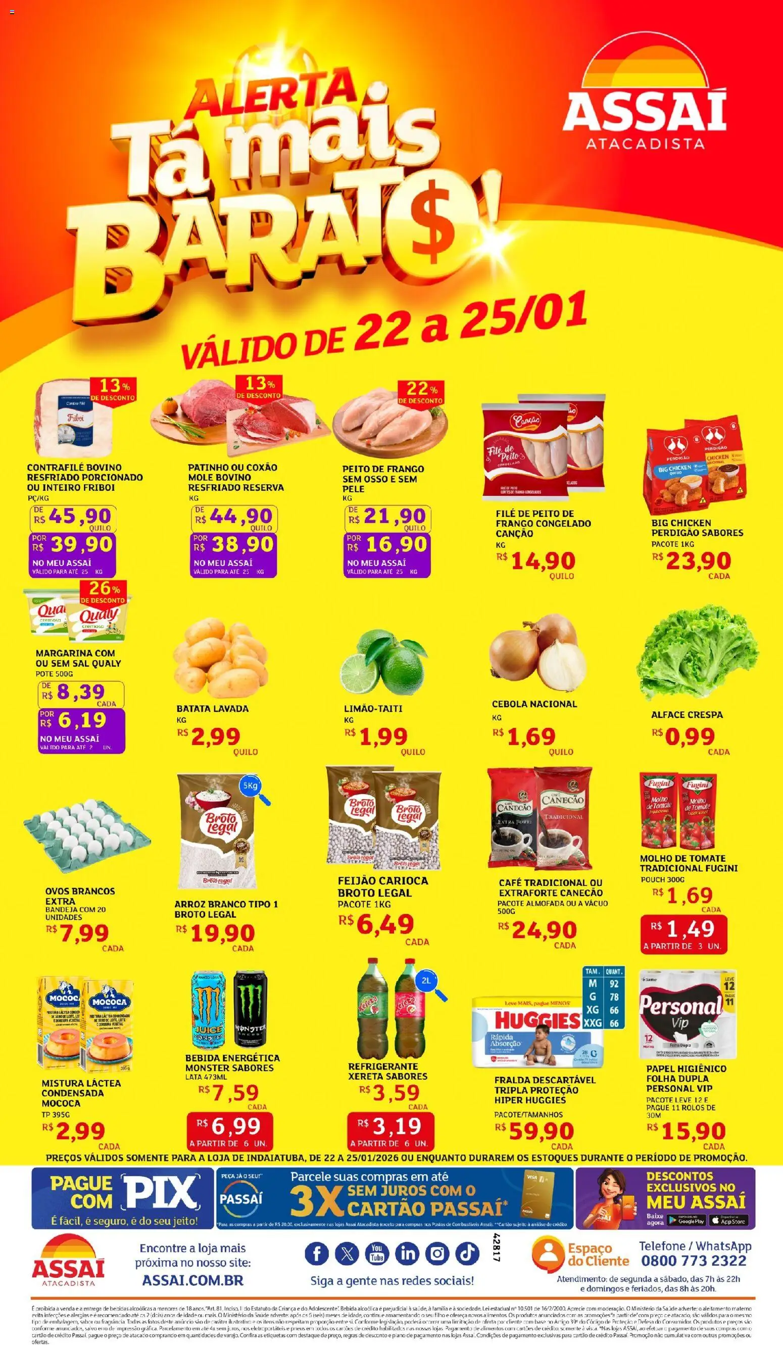 Assaí Atacadista Folheto - válido de 22.01.2026 | Página: 1