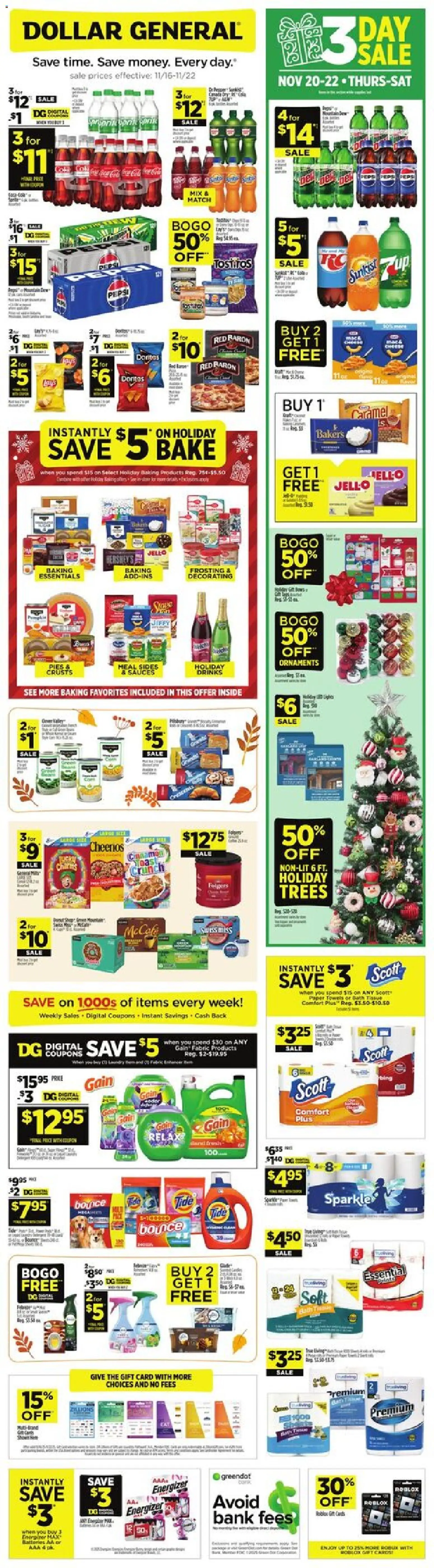 Dollar General Weekly Ad - valid from 16.11.2025 | Page: 1