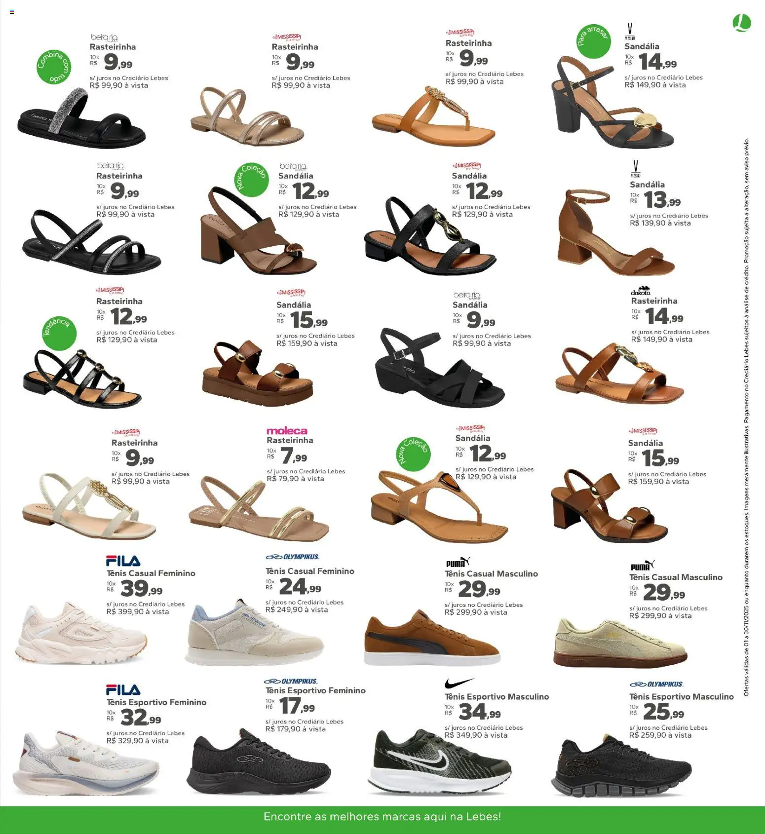 Lebes Folheto - válido de 01.11.2025 | Página: 5 | Produtos: Rasteirinha, Tênis