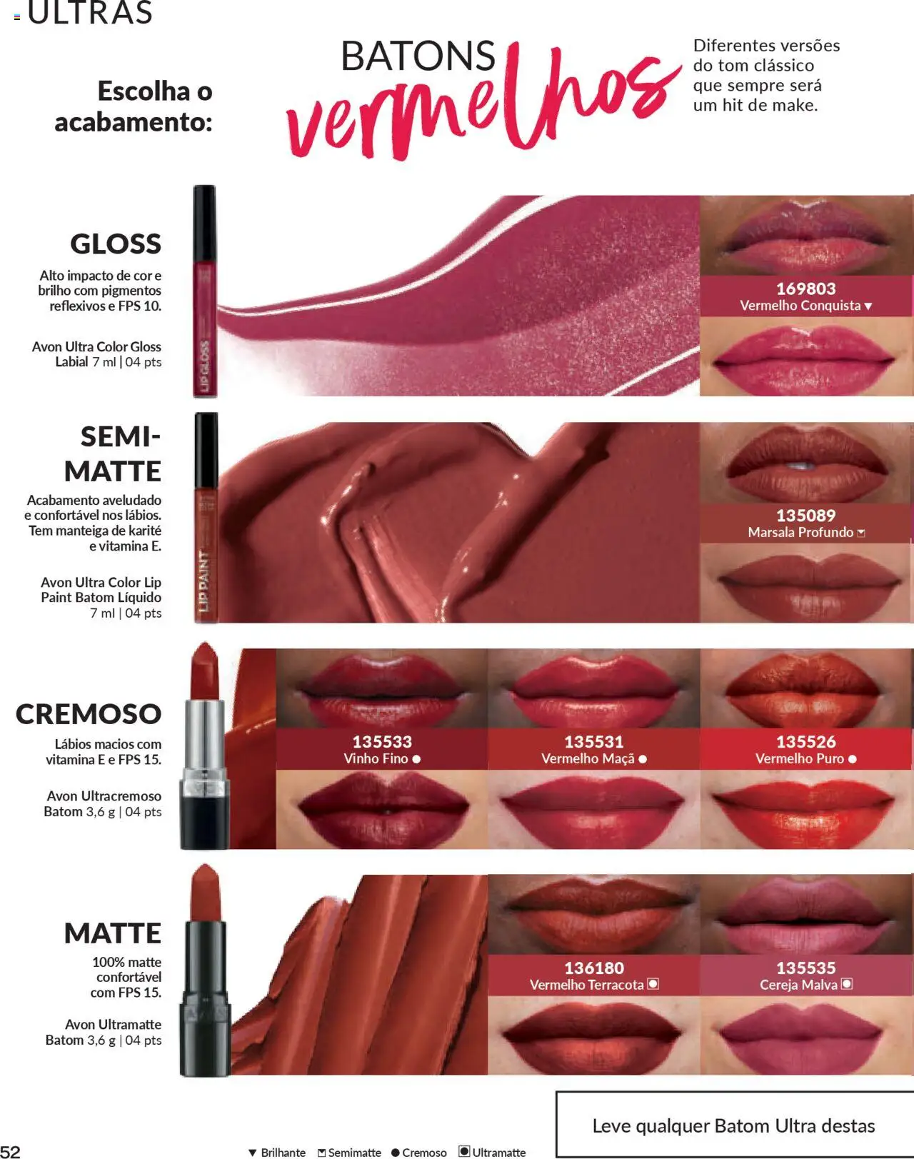 Avon Folheto - válido de 16.06.2025 | Página: 52 | Produtos: Cereja, Batom, Manteiga, Vinho