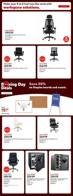 Preview of Staples weekly flyer / circulaire from shop Staples valid from 25.12.2025 | Page: 15 | Products: Cream, Chair