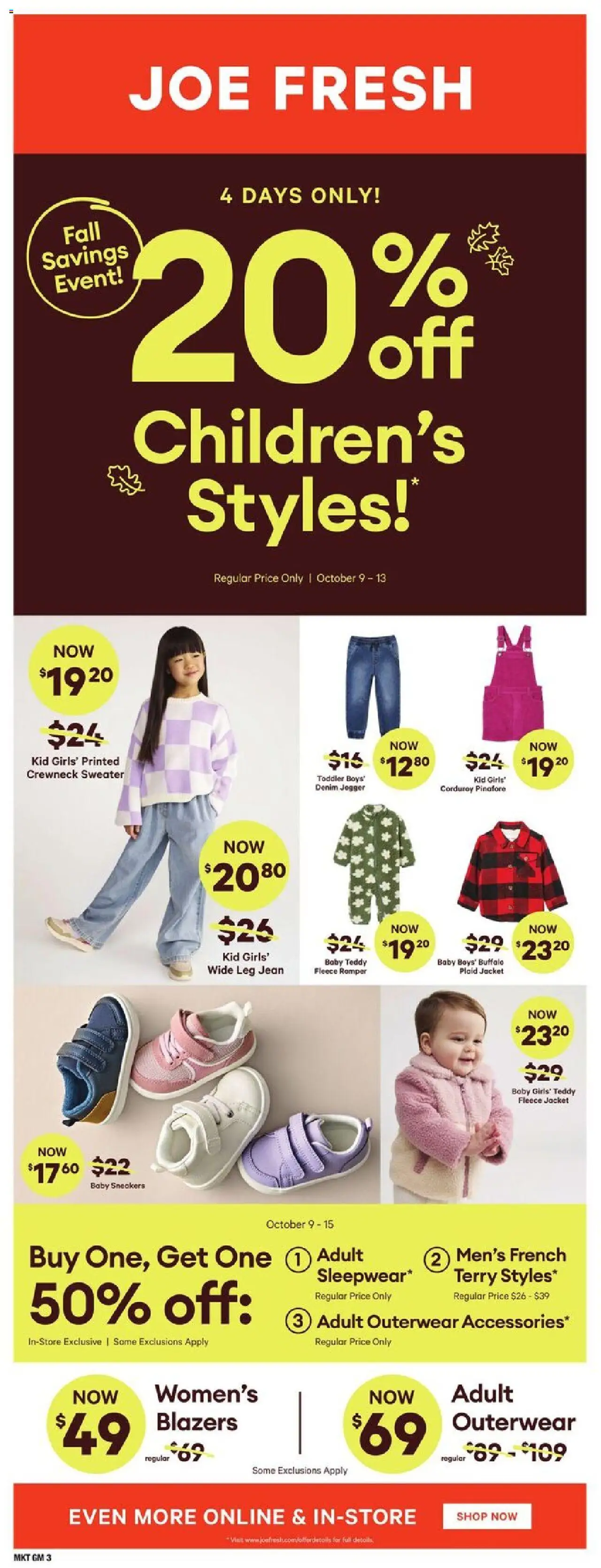 Loblaws flyer valid from 09.10.2025 | Page: 19 | Products: Sneakers, Sweater, Jacket