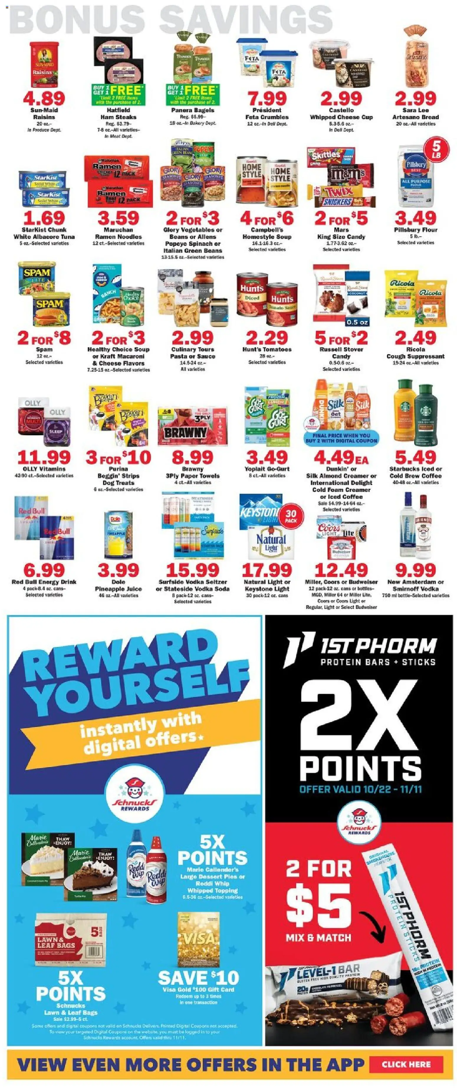 Schnucks Weekly Print Ad - IN - valid from 05.11.2025 | Page: 5 | Products: Spinach, Dog Treats, Cheese, Vegetables