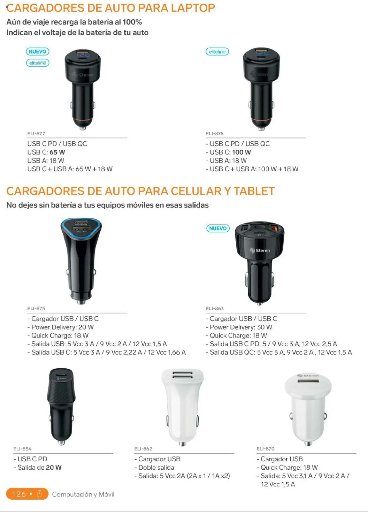 Nuevas ofertas de Steren válidas en toda la República Mexicana desde el 01.01.2025. ¡Encuentra las mejores ofertas en Steren catálogo! | Página: 144 | Productos: Tablet, Movil, Cargador, Batería