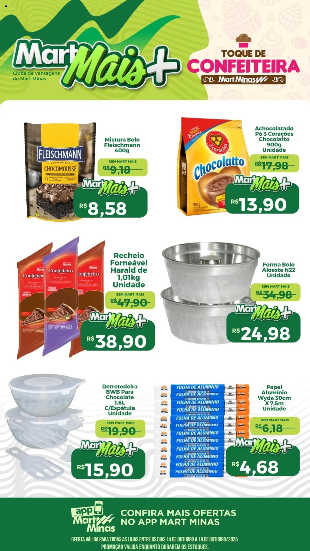 Mart Minas Folheto - válido de 14.10.2025 | Página: 2 | Produtos: Pó, Achocolatado, Chocolate, Bolo