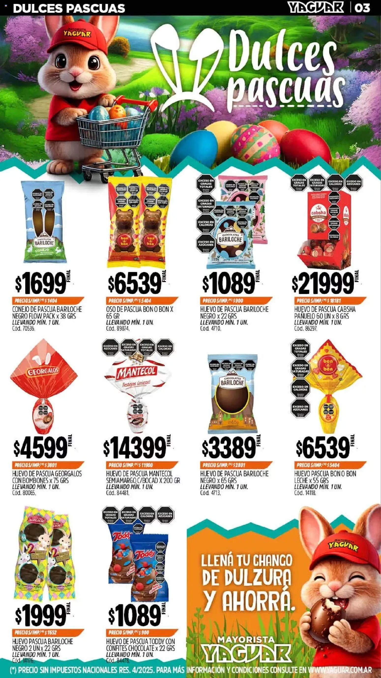 Yaguar - Oferta Semanal Buenos Aires │ válido desde el 23.03.2026 | Página: 3 | Productos: Pañuelo, Bombones, Huevo, Leche
