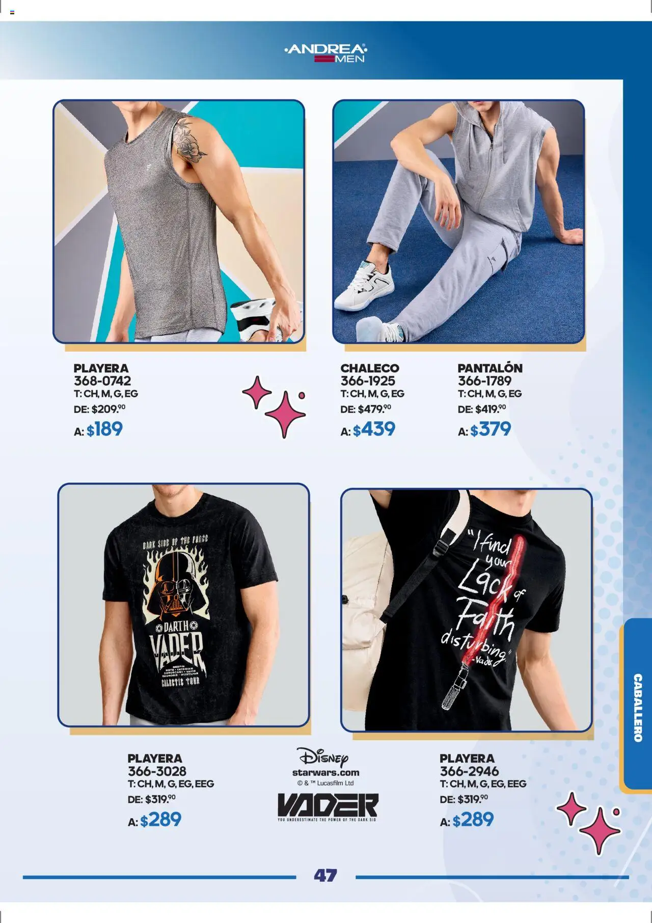 Nuevas ofertas de Andrea válidas en toda la República Mexicana desde el 28.09.2025. ¡Encuentra las mejores ofertas en Andrea - Catálogo Andrea Fest! | Página: 47 | Productos: Chaleco, Playera