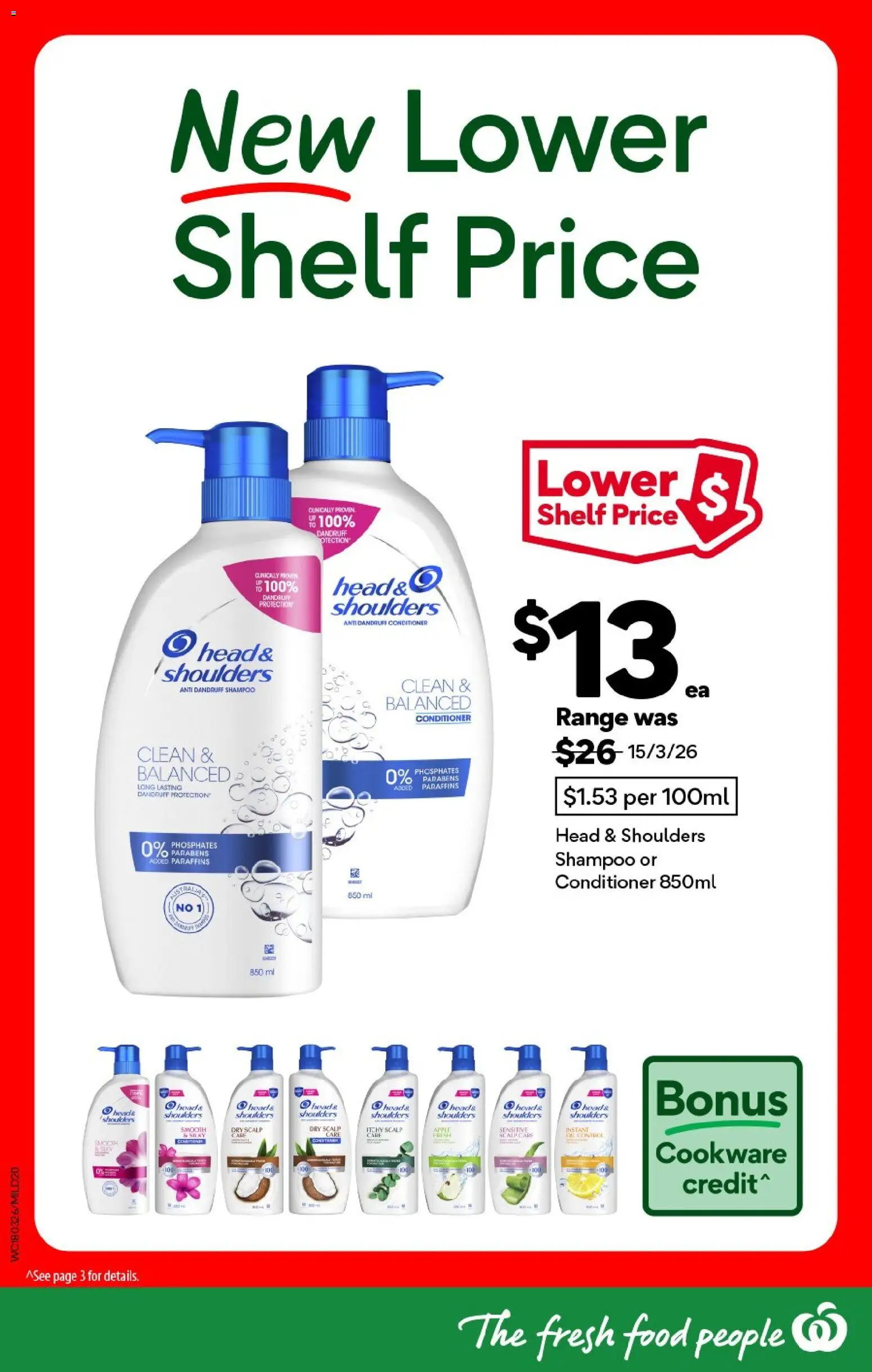 Woolworths catalogue - valid from 18.03.2026 | Page: 20 | Products: Shelf, Shampoo, Conditioner, Cookware