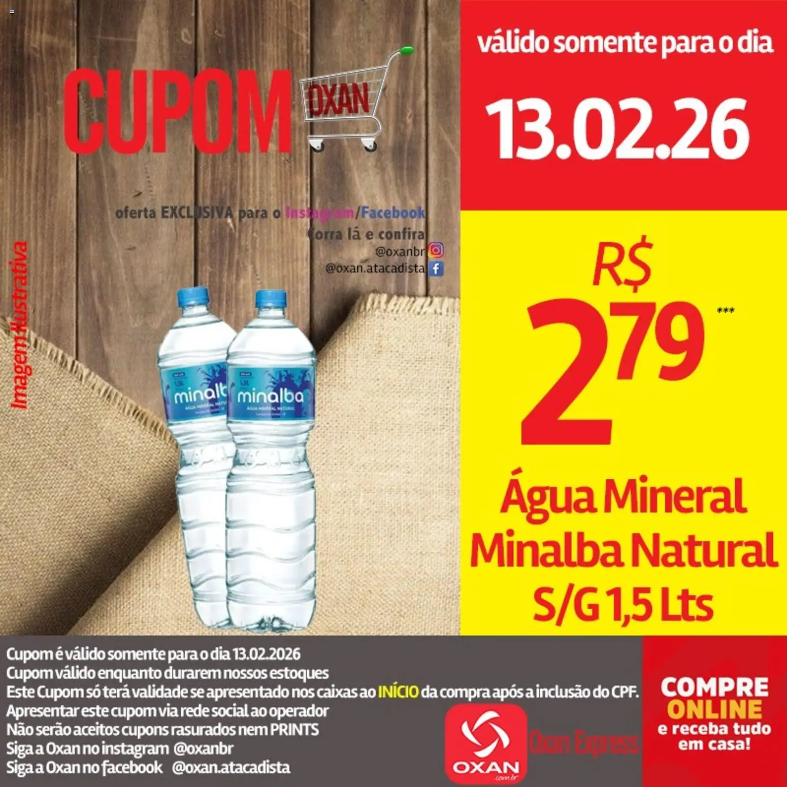 Oxan Atacadista Folheto - válido de 13.02.2026 | Página: 19 | Produtos: Minalba, Água mineral