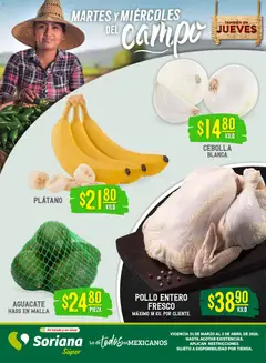 Vista previa de Soriana Martes y Miércoles del Campo Súper: Tijuana, Mexicali, Ensenada, San Luis Río Colorado y Tecate, nuevo folleto de la tienda, válido en México a partir del 31.03.2026
