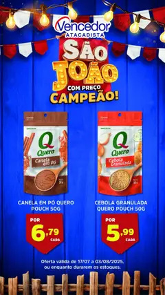 Vencedor Atacadista Folheto - válido de 17.07.2025 | Página: 4 | Produtos: Cebola, Pó, Canela