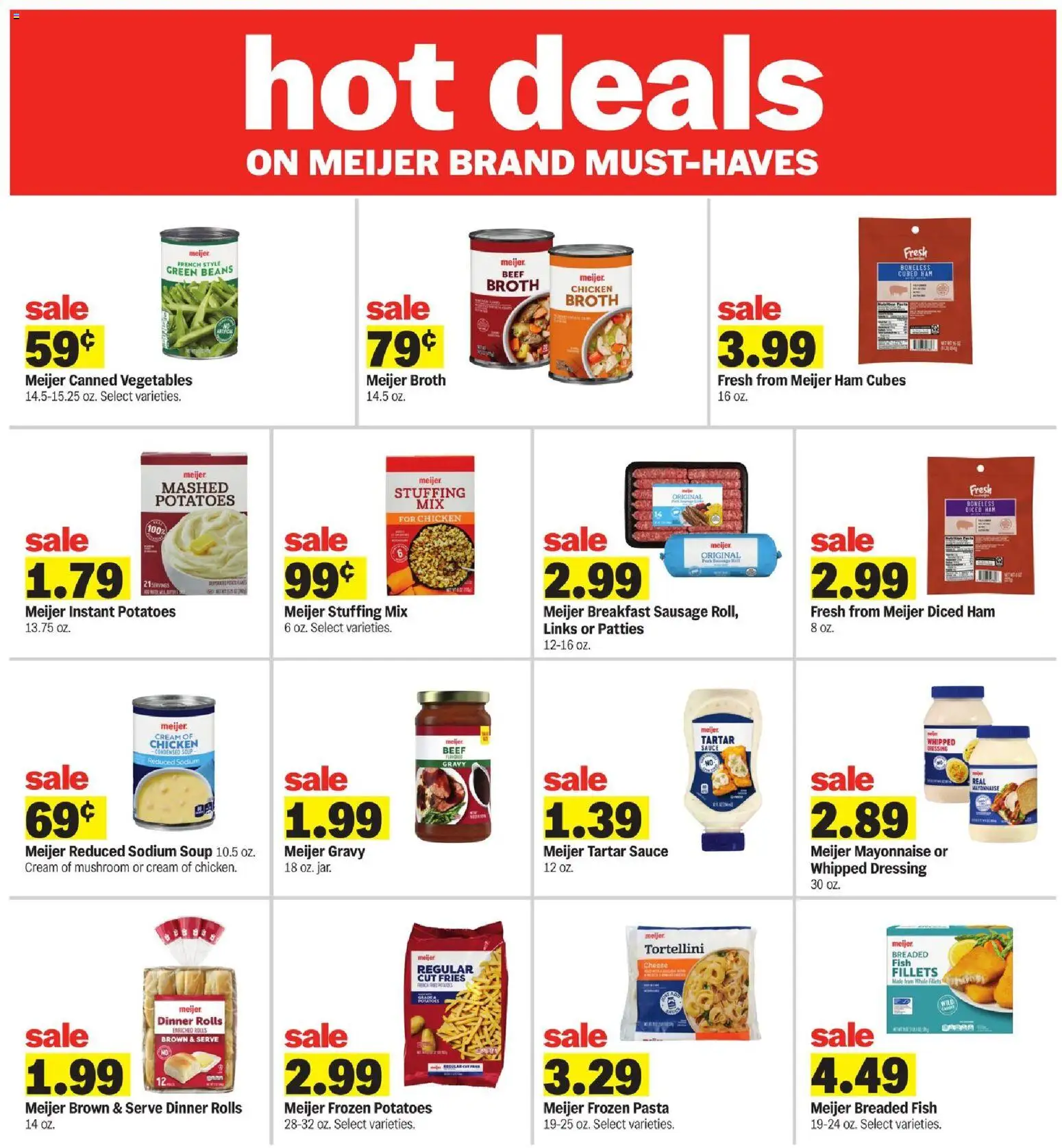 Meijer Weekly Ad - MI - valid from 01.04.2026 | Page: 27 | Products: Fish, Cream, Vegetables, Mayonnaise
