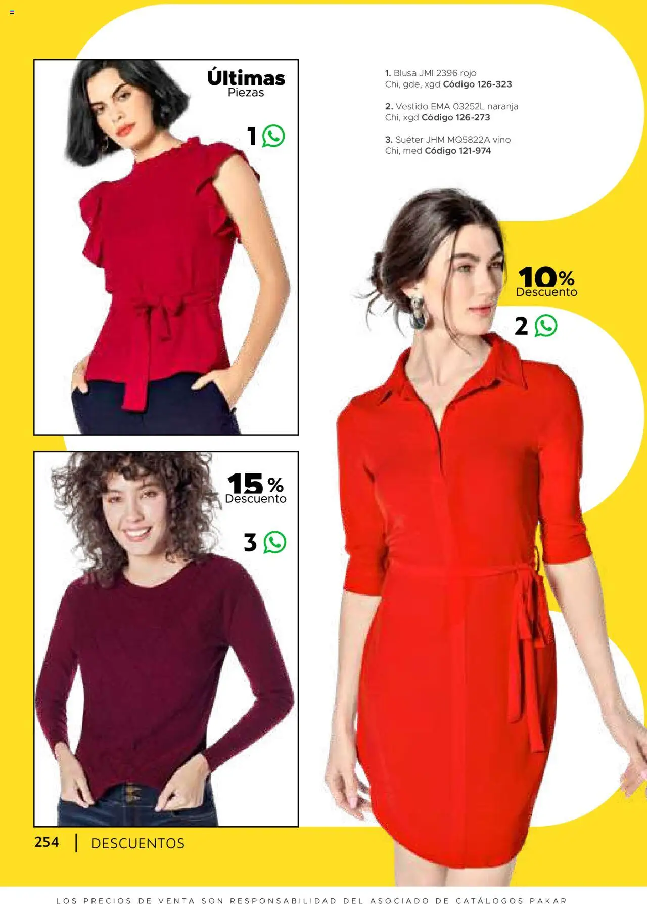 Nuevas ofertas de SC Pakar válidas en toda la República Mexicana desde el 24.07.2025. ¡Encuentra las mejores ofertas en SC Pakar Catálogo Ropa y Accesorios! | Página: 254 | Productos: Blusa, Suéter, Vestido, Vino