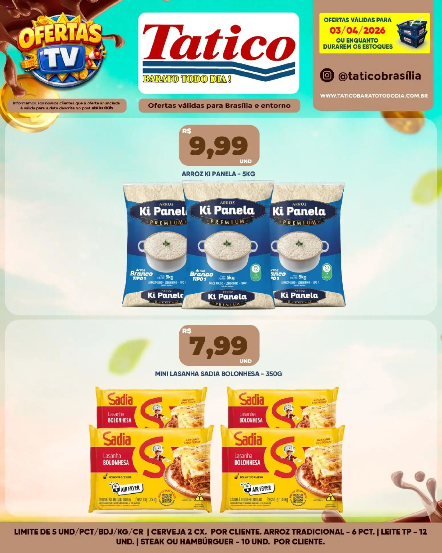 Tatico Folheto - válido de 03.04.2026 | Página: 6 | Produtos: Panela, Air fryer, Cerveja, Hambúrguer