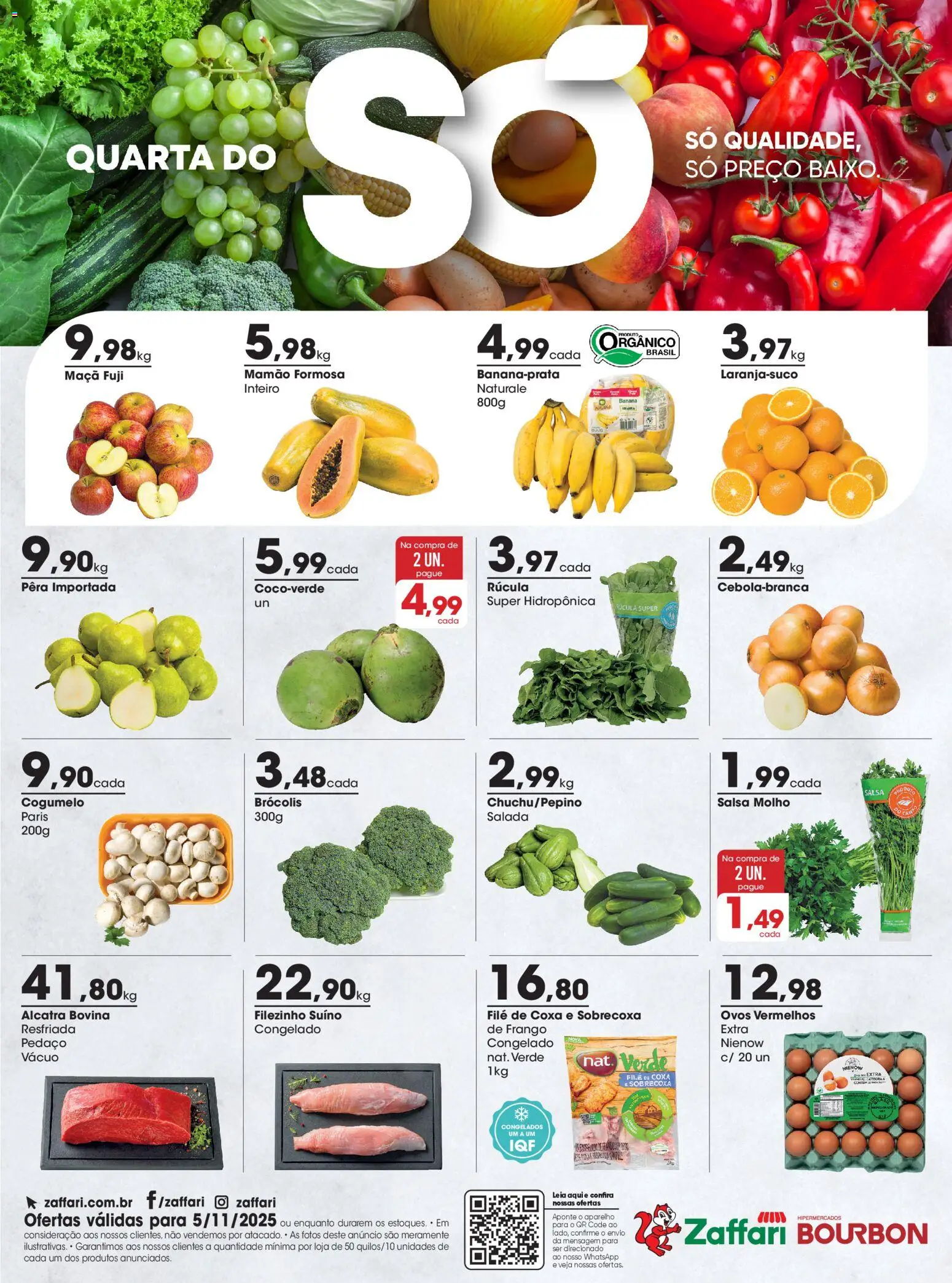 Zaffari Folheto - válido de 05.11.2025 | Página: 1 | Produtos: Alcatra, Baixo, Salada, Frango