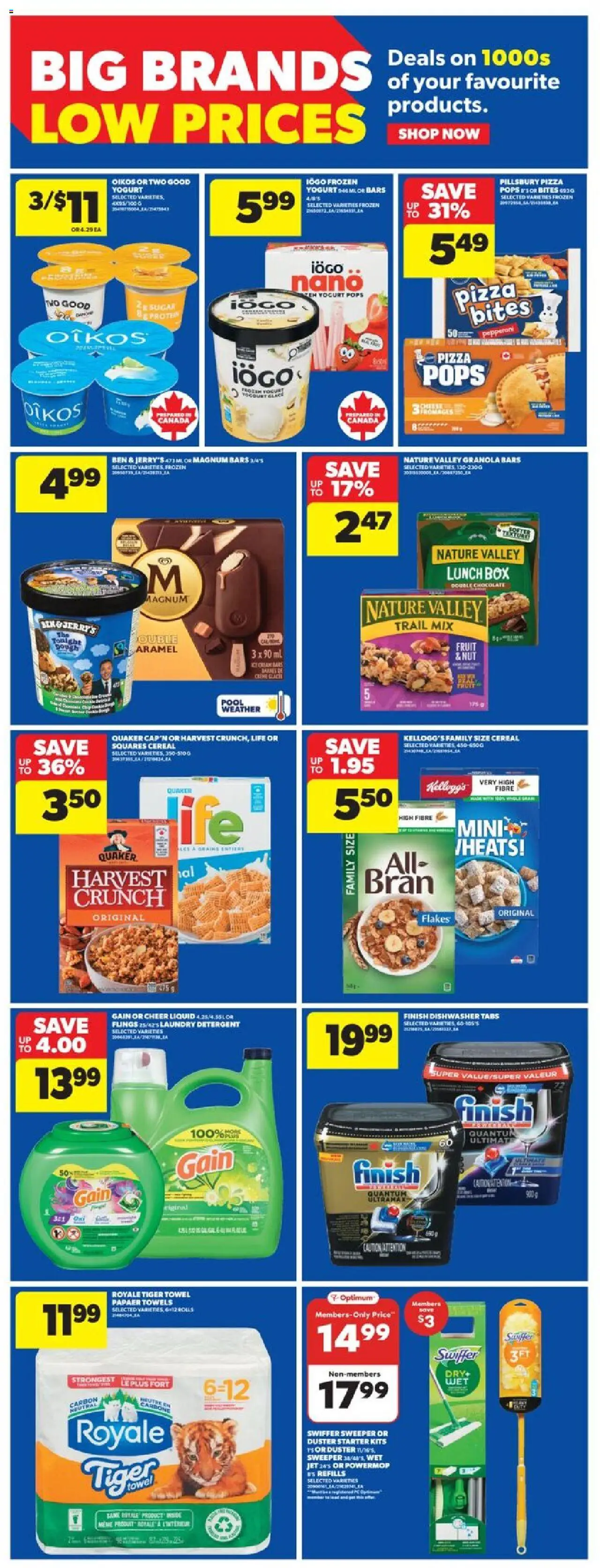 Real Canadian Superstore flyer valid from 14.08.2025 | Page: 9 | Products: Dishwasher, Detergent, Box, Yogurt
