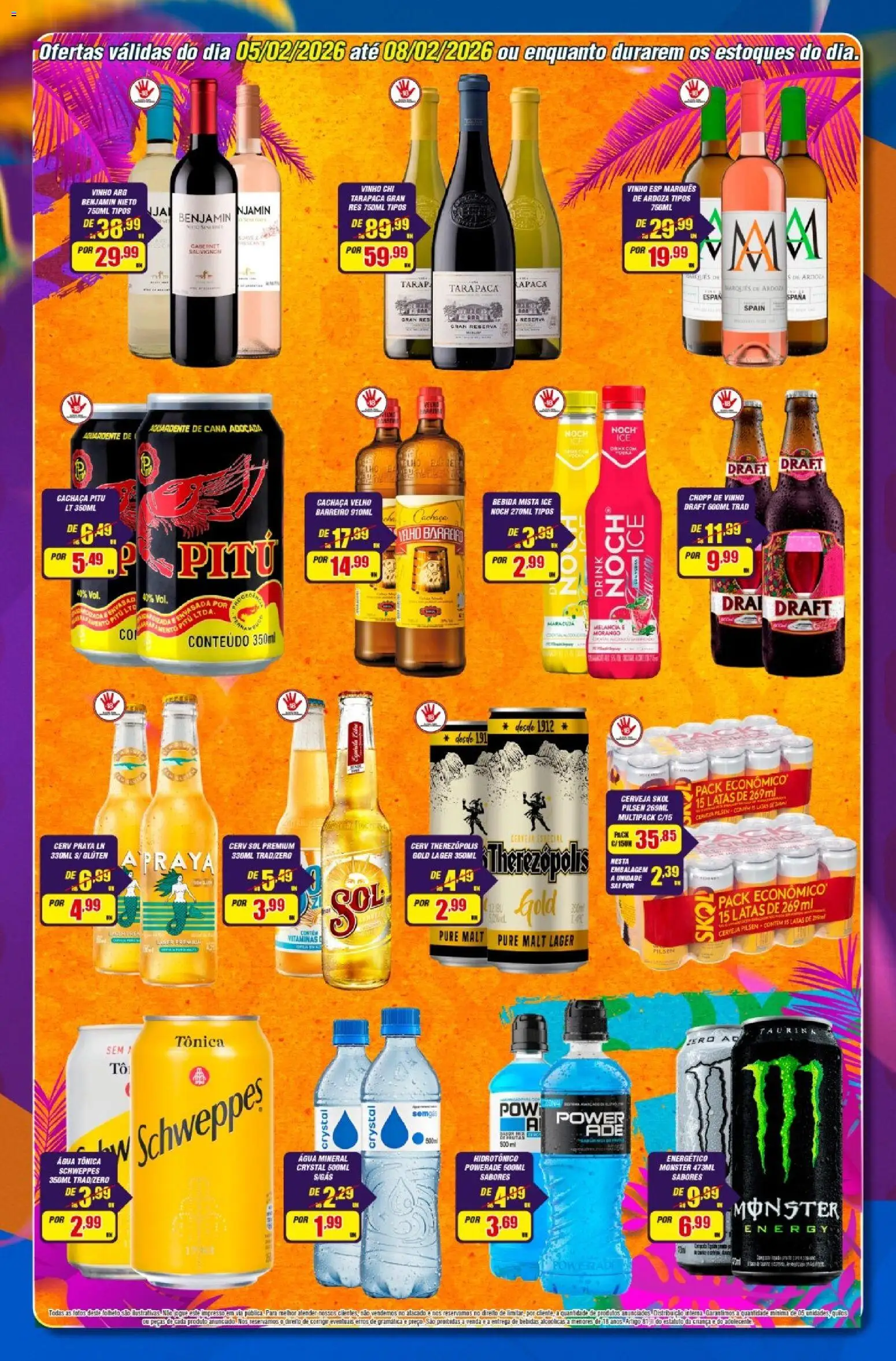 Violeta Supermercados Folheto - válido de 05.02.2026 | Página: 2 | Produtos: Melancia, Energético, Cachaça, Cerveja