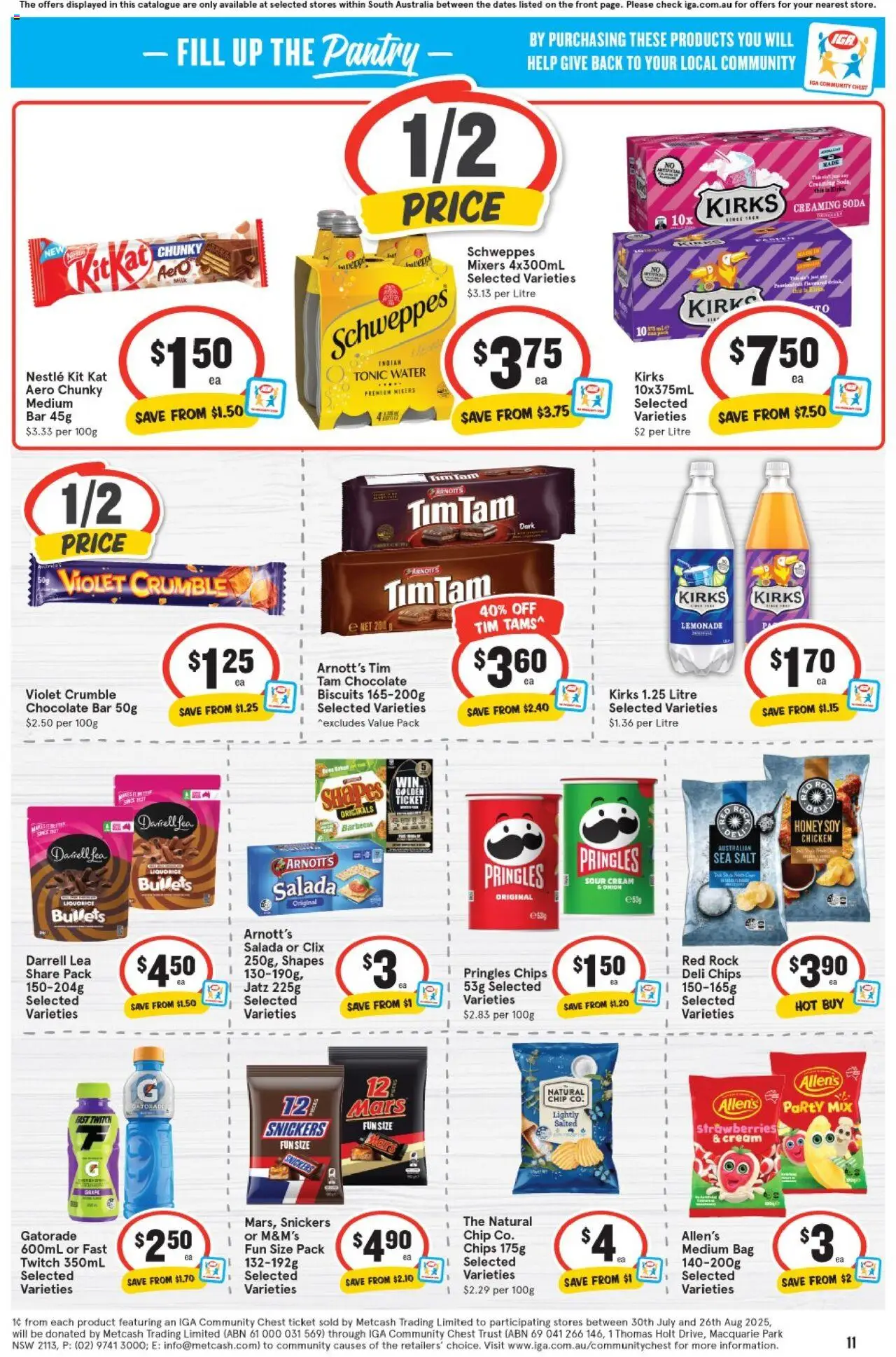 IGA catalogue - valid from 20.08.2025 | Page: 7 | Products: Bread, Chocolate, Muffins, Bakery