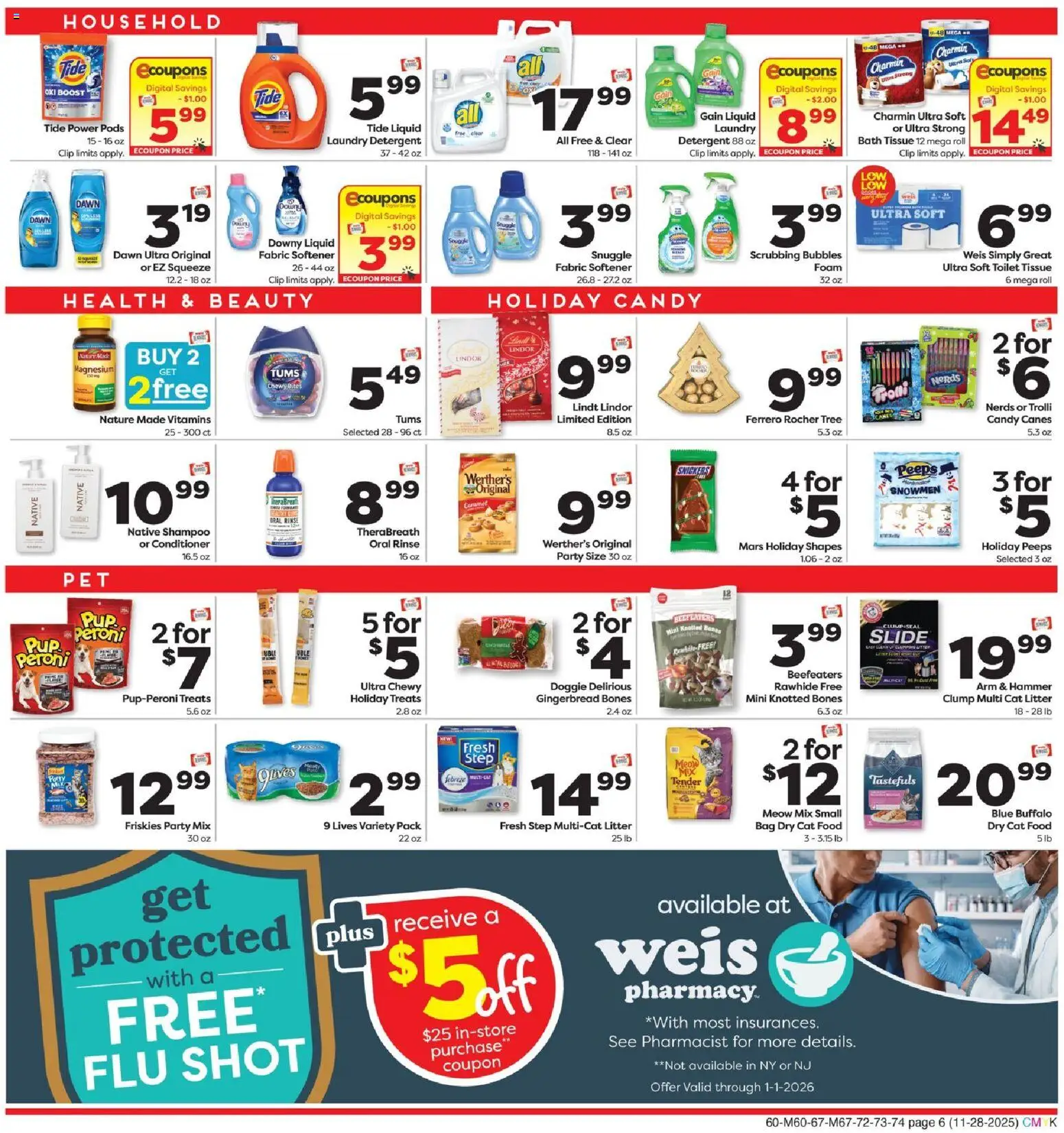 Weis Monthly Ad - WV - valid from 28.11.2025 | Page: 9 | Products: Clip, Cat Food, Fabric softener, Bag