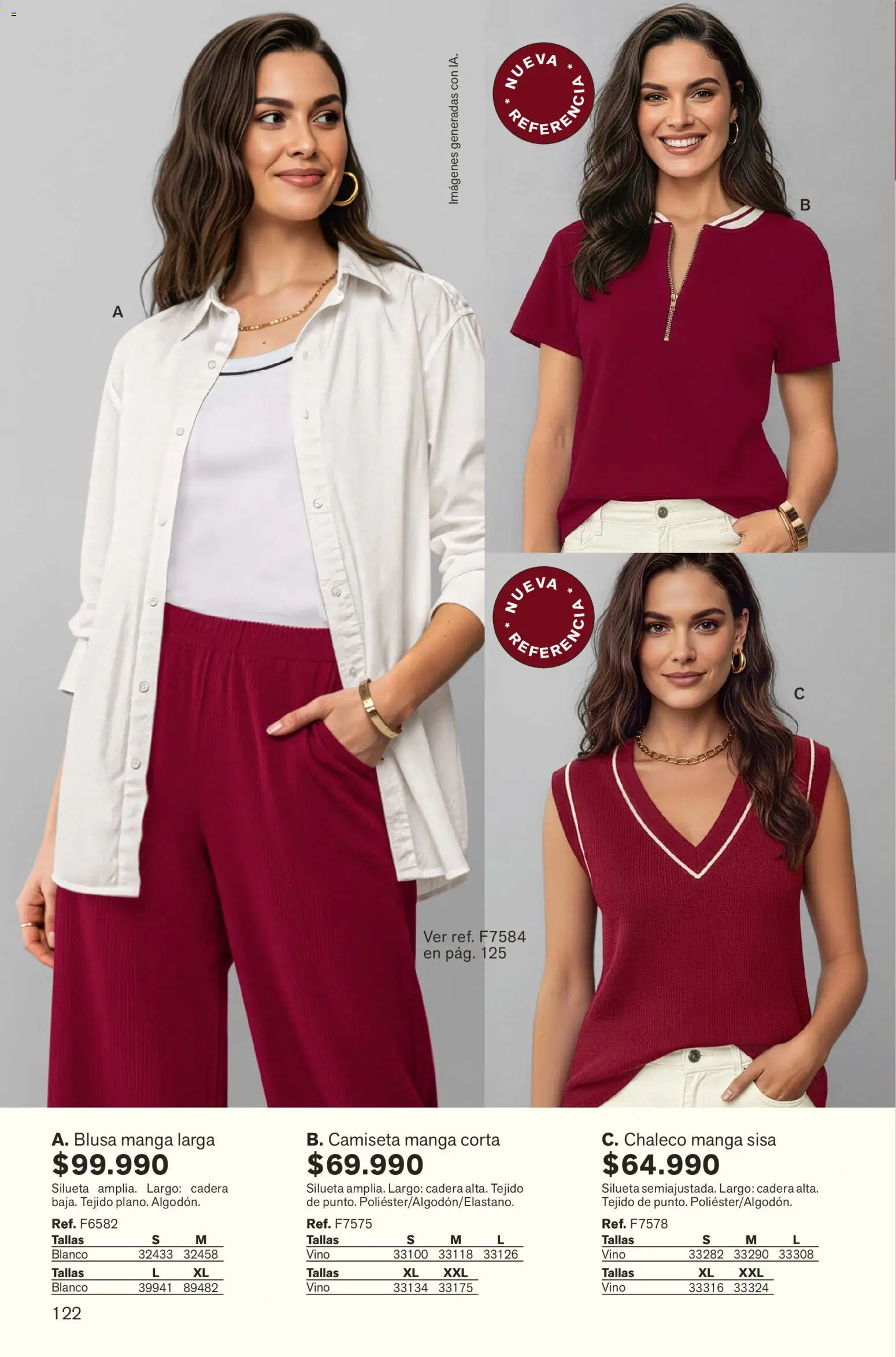 Leonisa revista - valida desde el 01.02.2026 | Página: 122 | Productos: Camiseta, Blusa, Chaleco, Vino